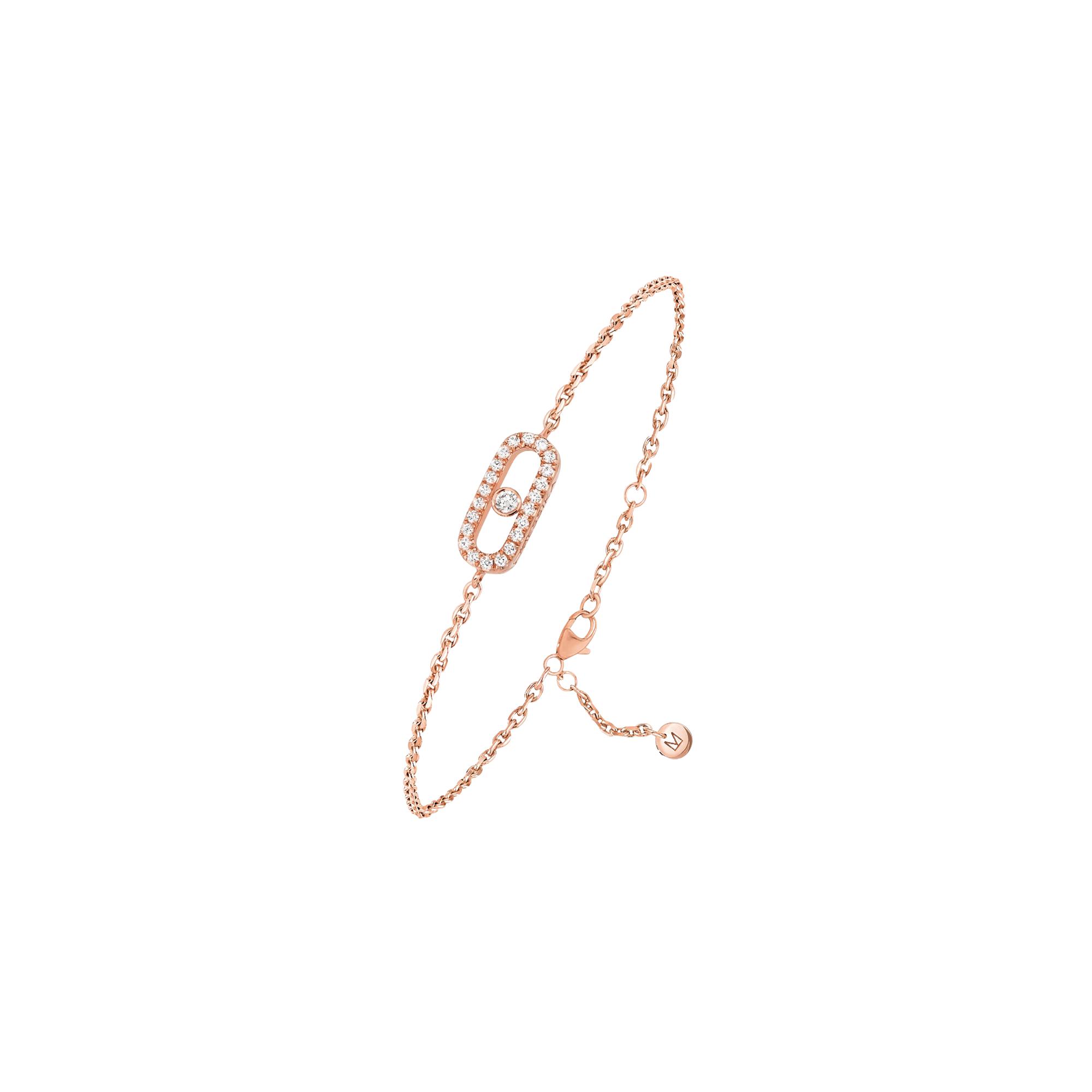 Bracelet Messika Care(s) pavé en or rose et diamants