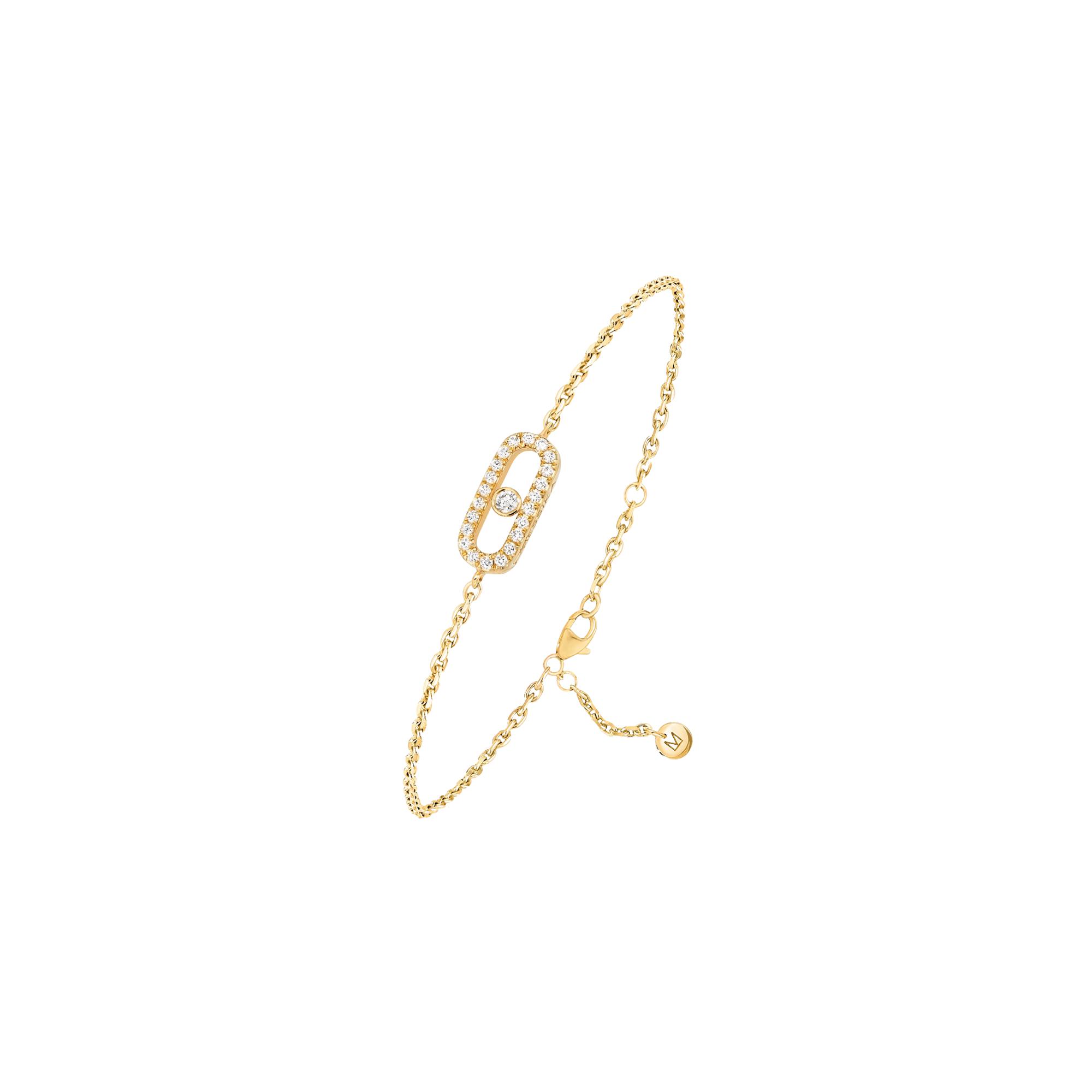Bracelet Messika Care(s) pavé en or jaune et diamants
