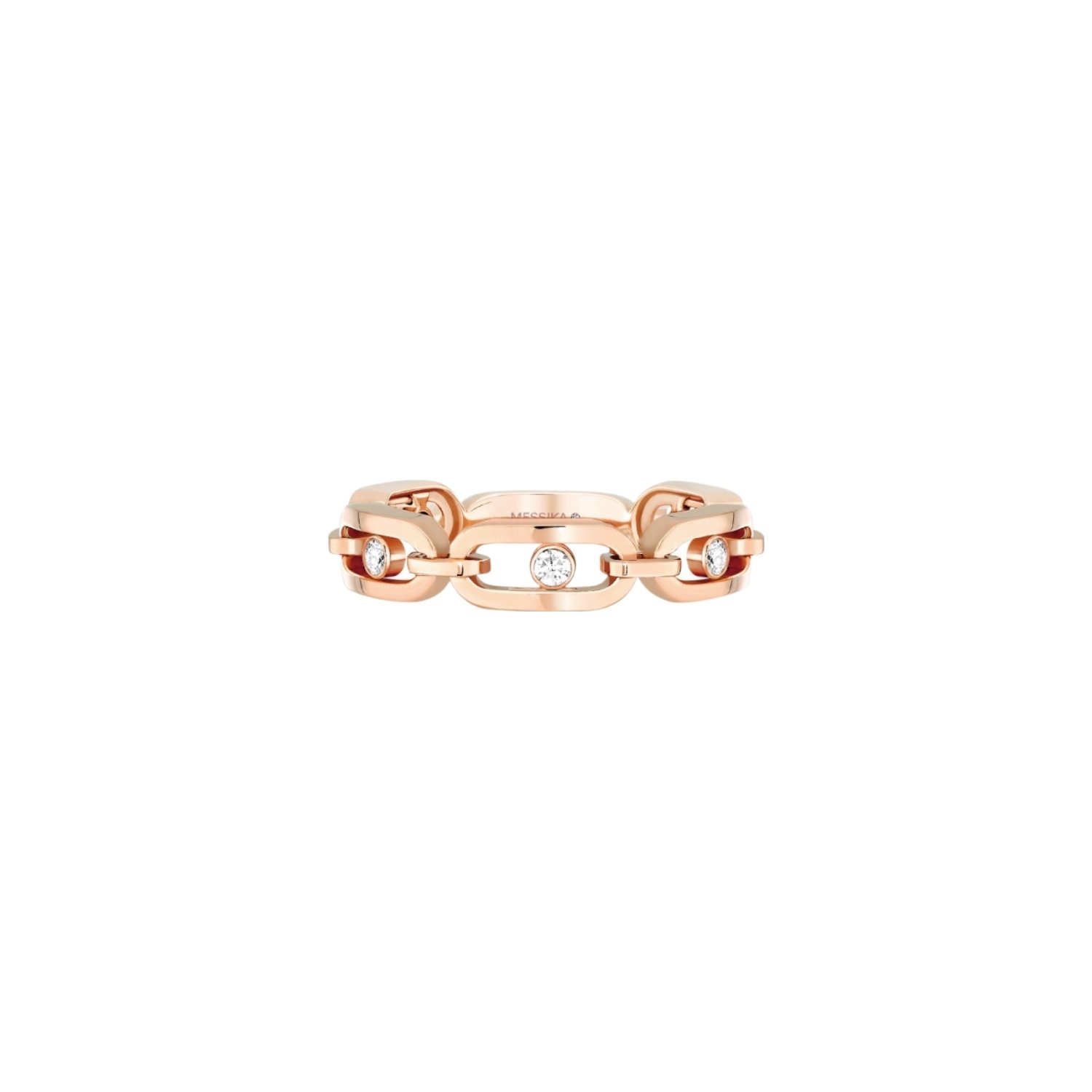 Bague Messika Move Link Multi en or rose et diamants