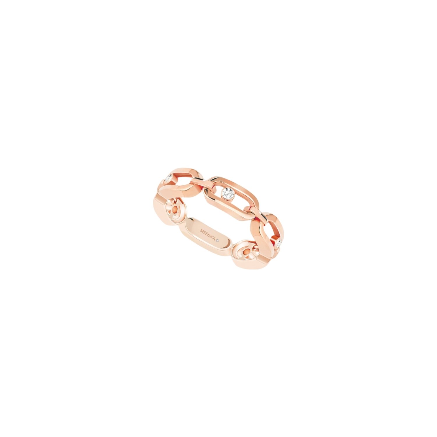 Bague Messika Move Link Multi en or rose et diamants