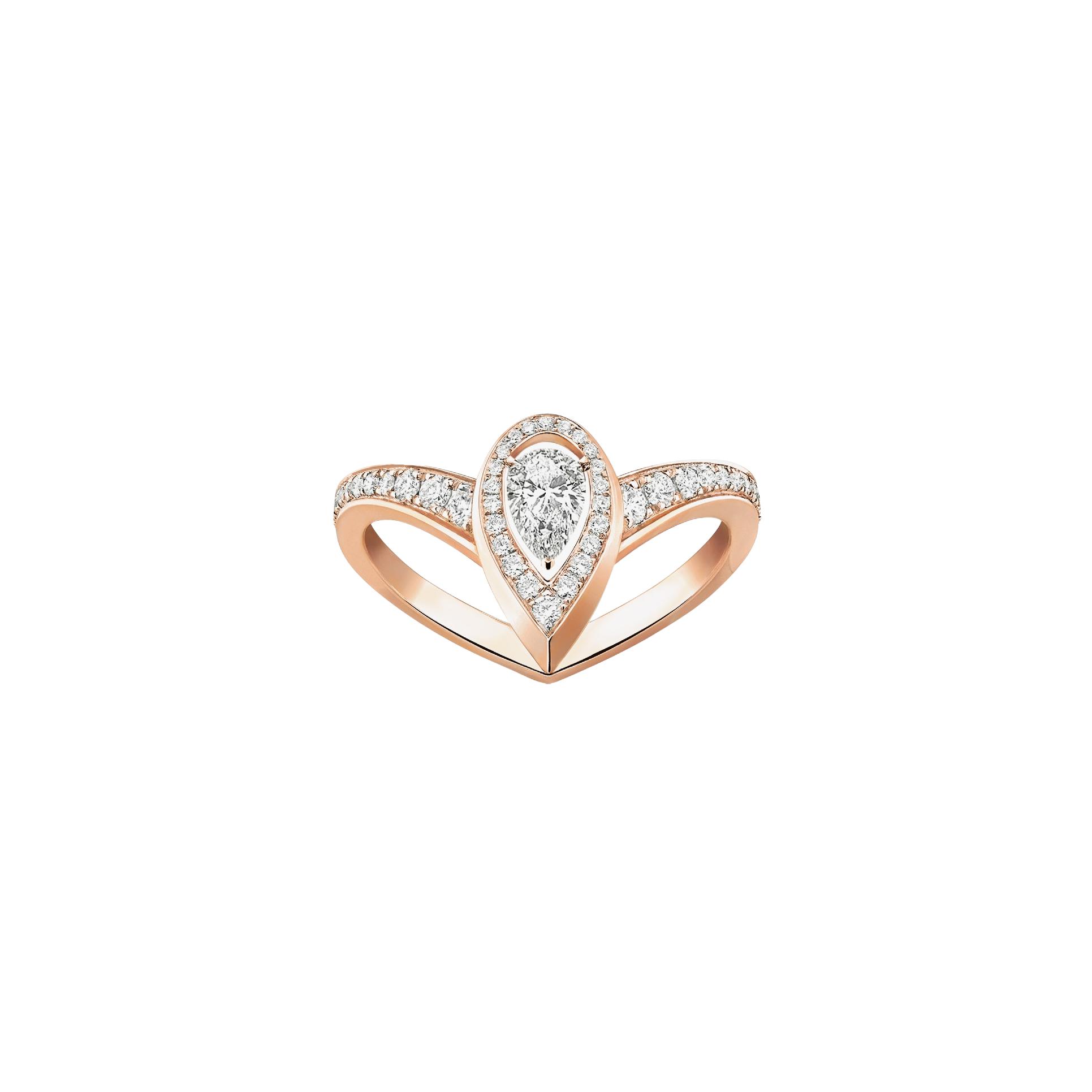 Bague Messika Fiery en or rose et diamants 0.10ct