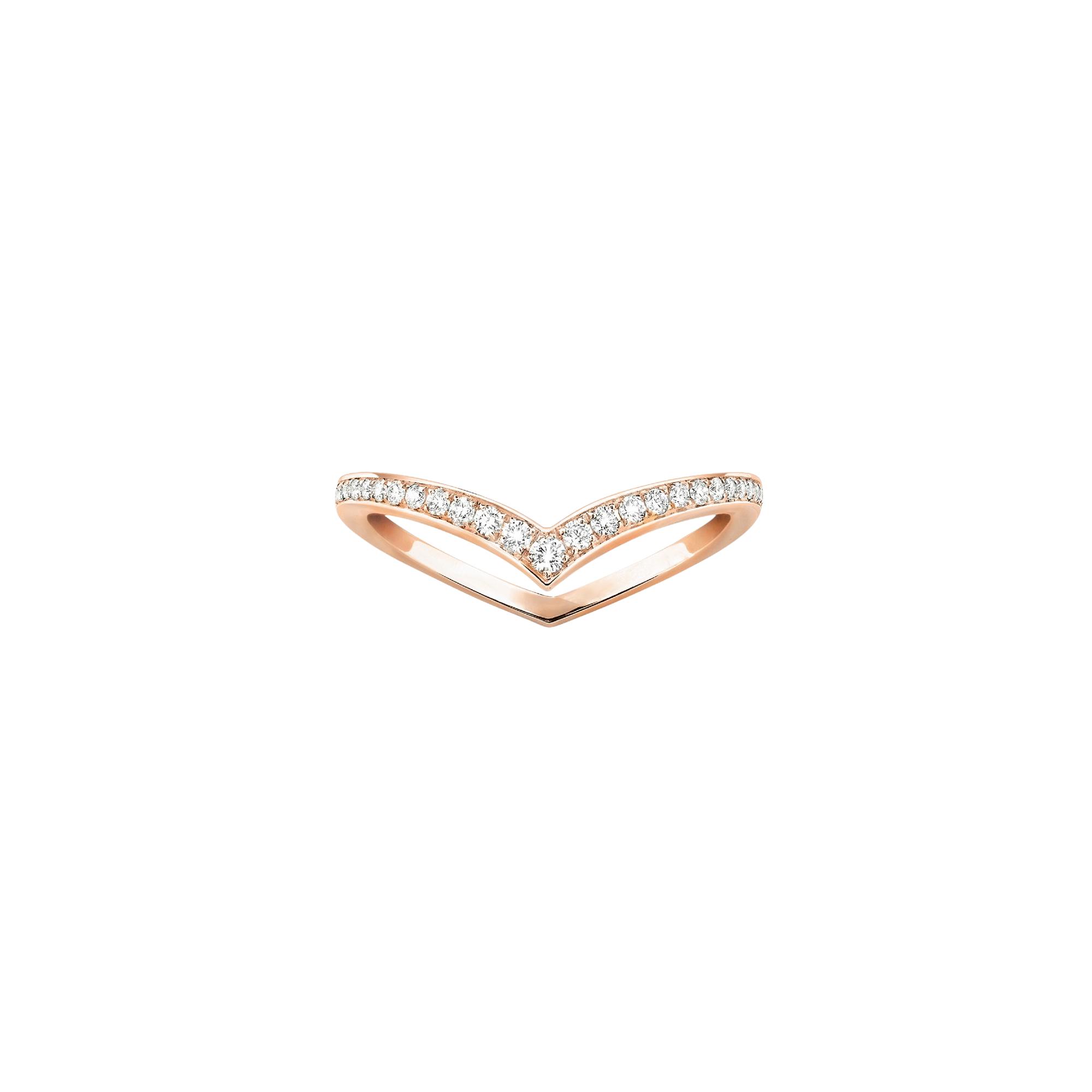 Alliance Messika Fiery pavée en or rose de diamants