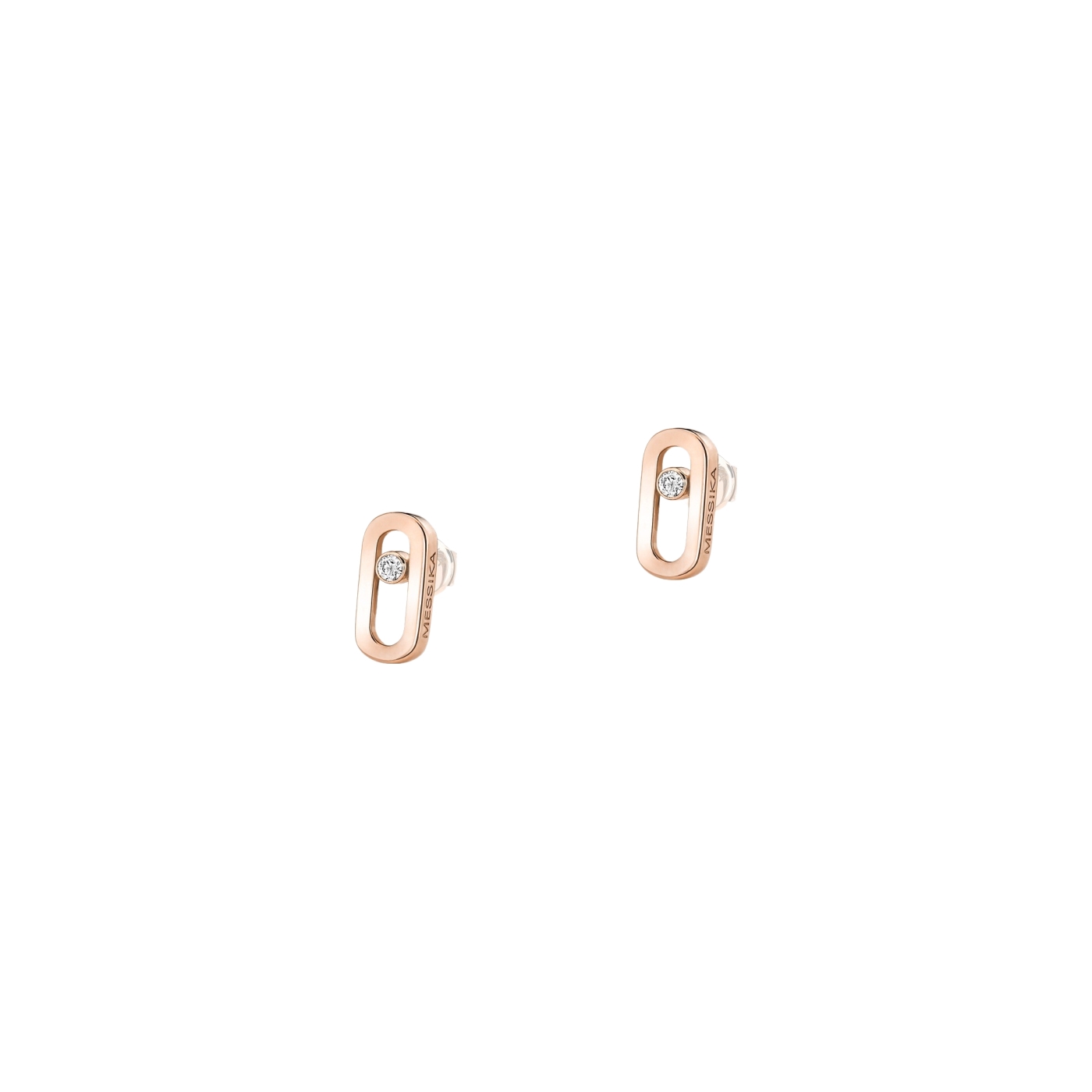 Boucles d'oreilles Messika Move Uno en or rose et diamants