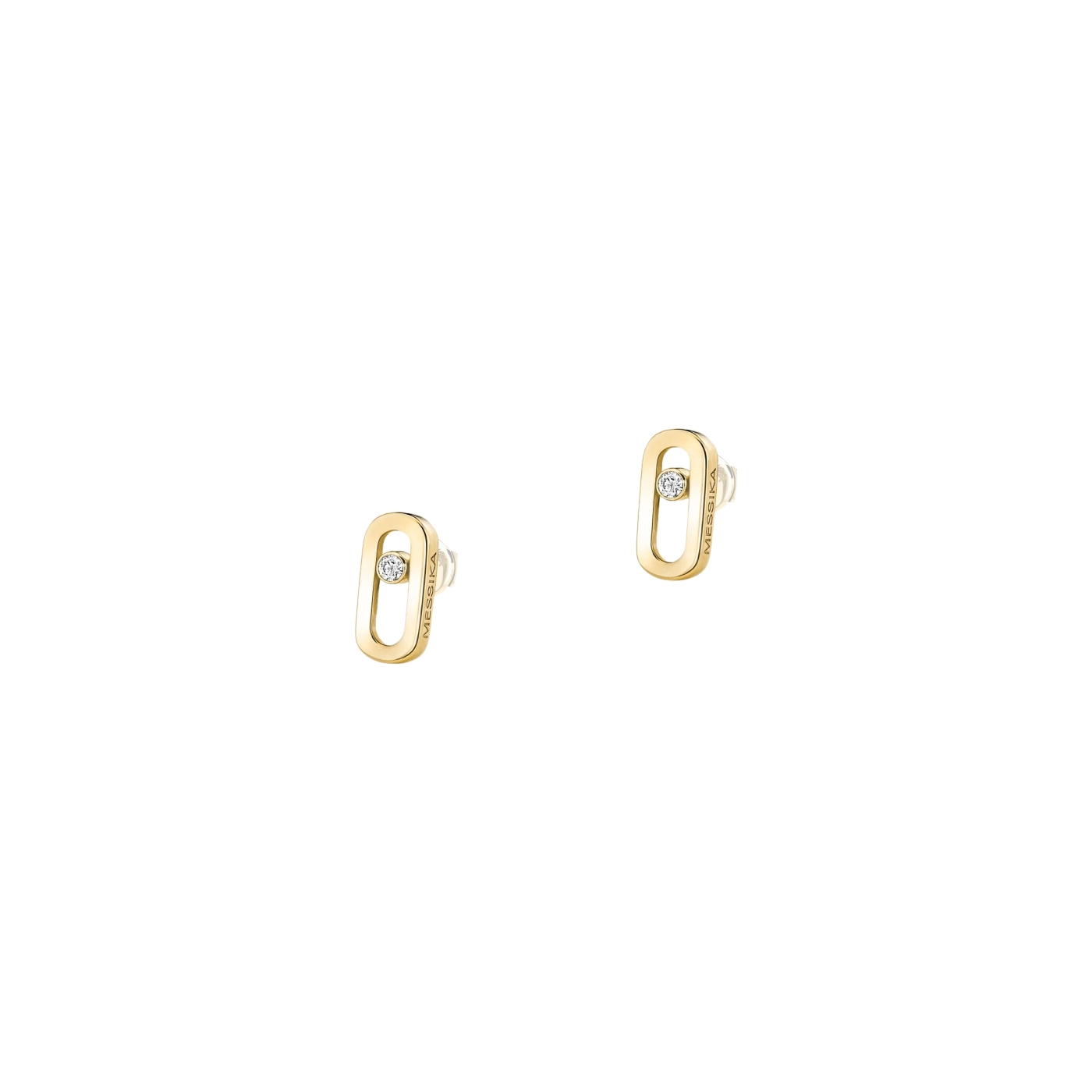 Boucles d'oreilles Messika Move Uno en or jaune et diamants