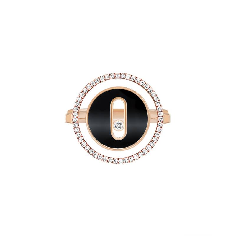 Bague Messika Lucky Move PM en or rose, noir et diamants