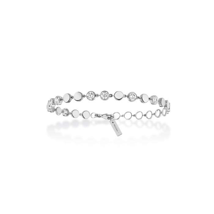 Bracelet Messika D-Vibes MM en or blanc et diamants