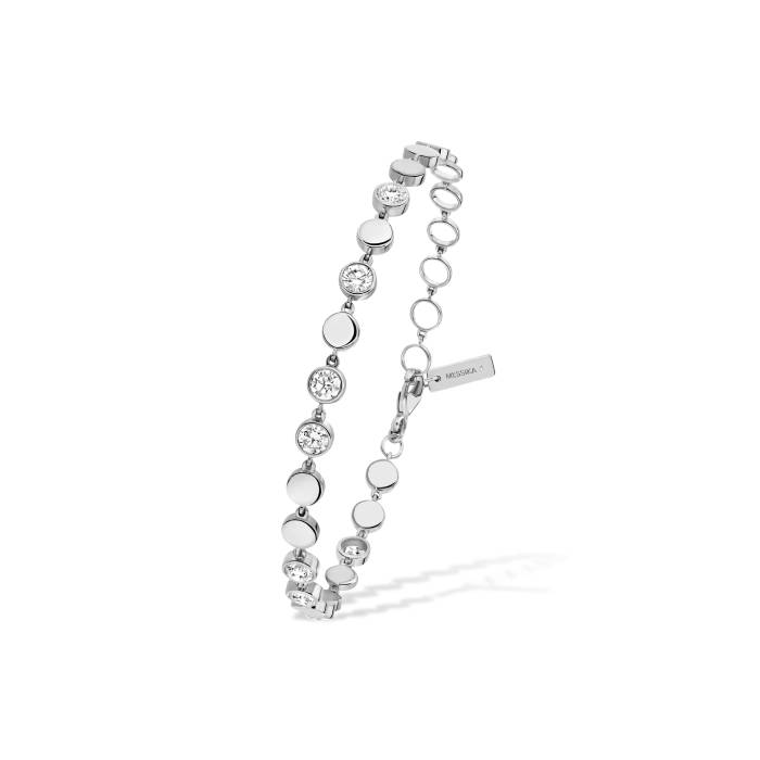 Bracelet Messika D-Vibes MM en or blanc et diamants