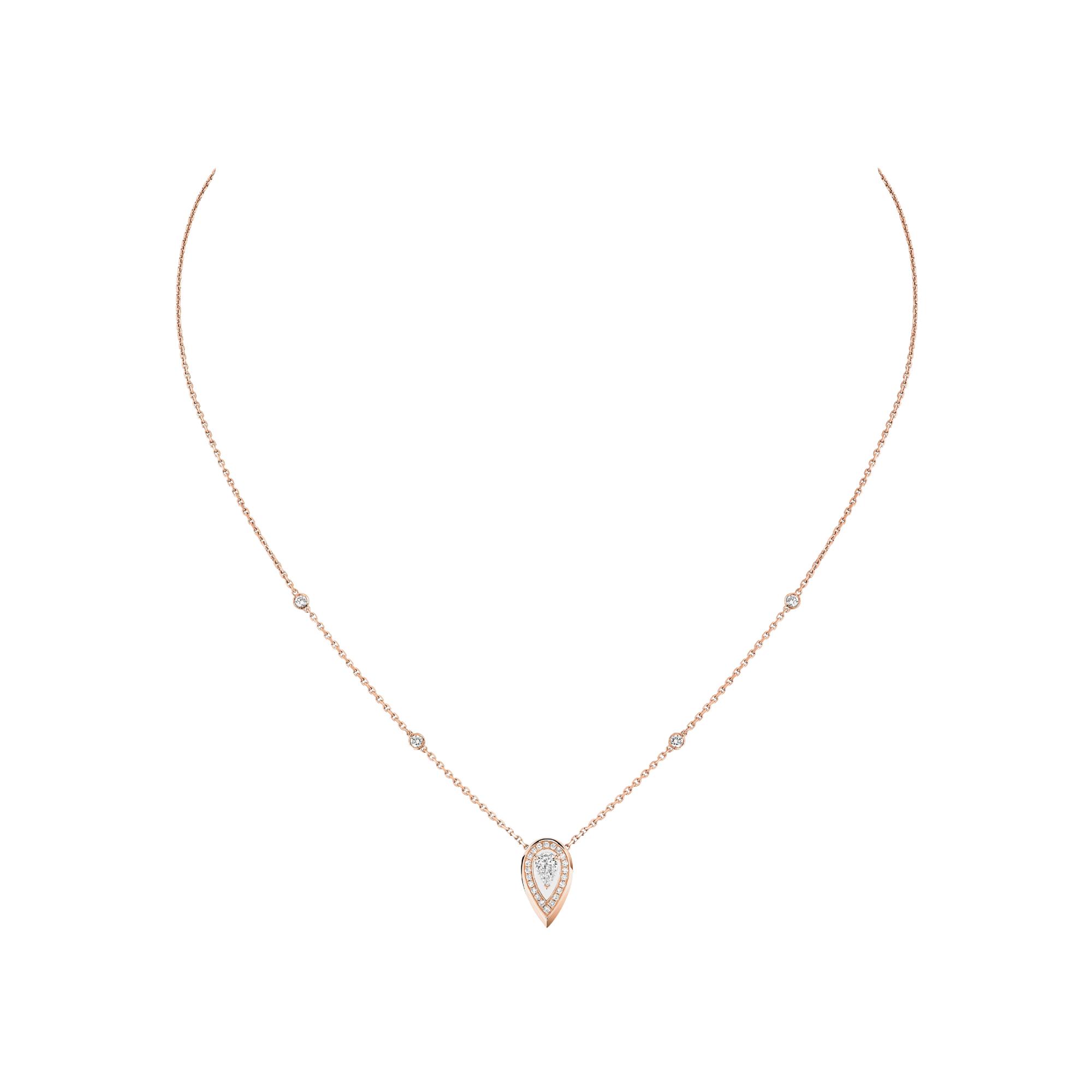 Collier Messika Fiery en or rose et diamants 0.10ct