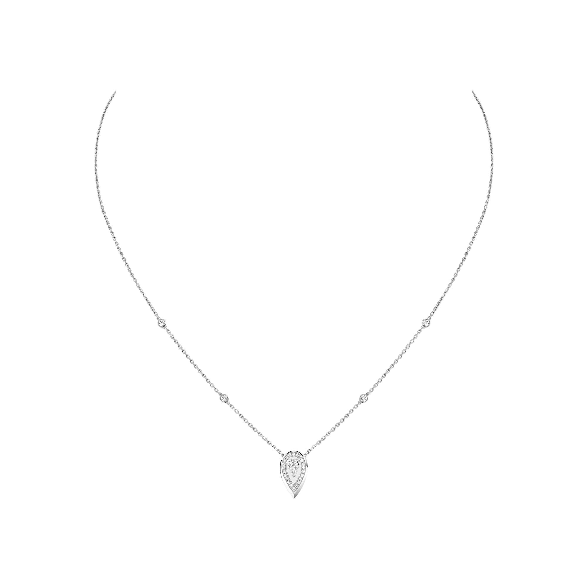Collier Messika Fiery en or blanc et diamants 0.10ct