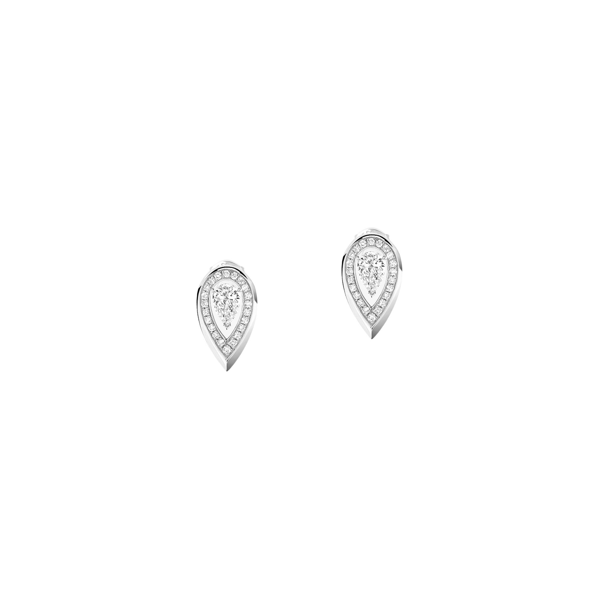 Boucles d'oreilles Messika Fiery en or blanc et diamants 2x0.10ct