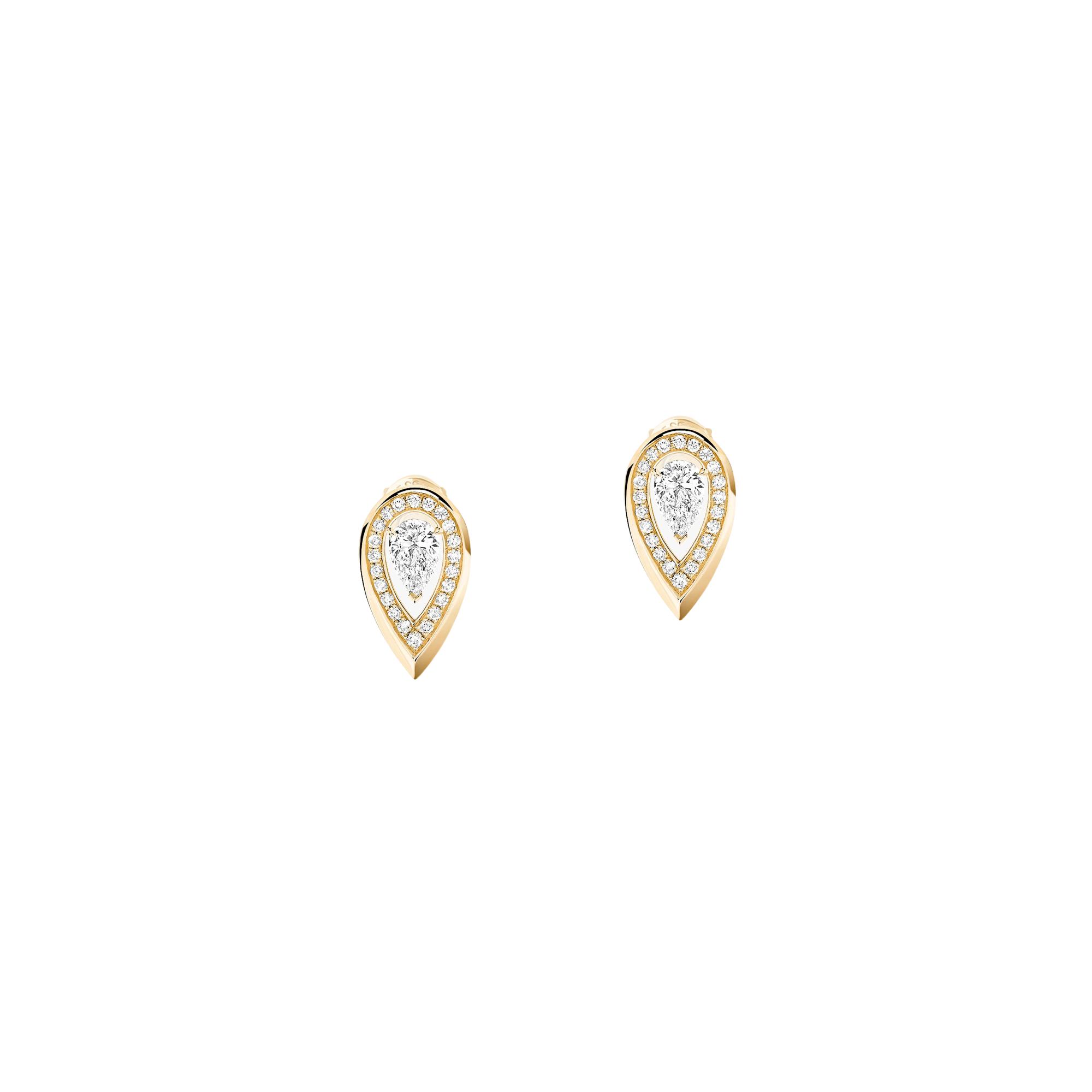 Boucles d'oreilles Messika Fiery en or jaune et diamants 2x0.10ct