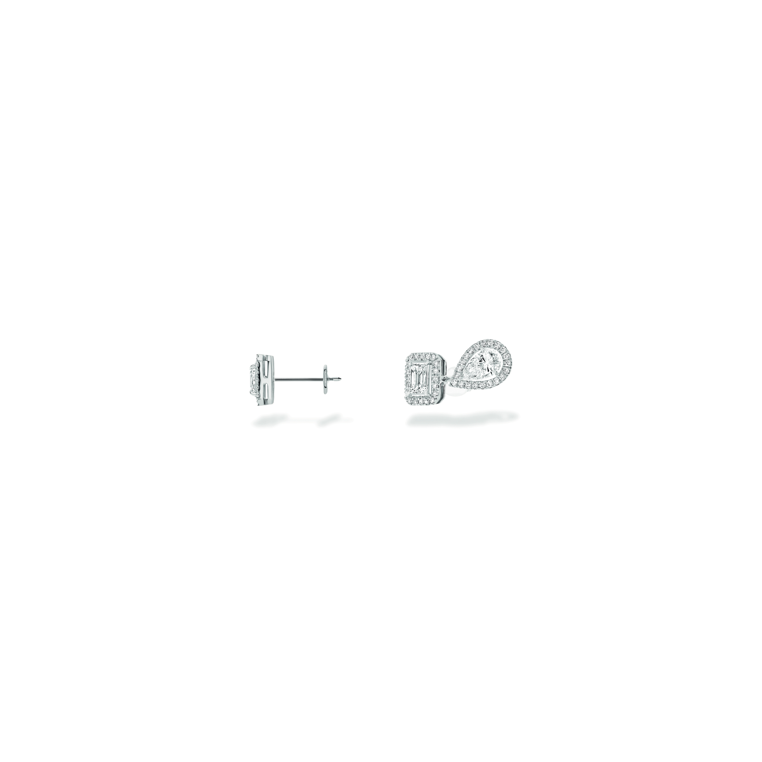 Boucles d'oreilles Messika My Twin 1+2 en or blanc et diamants 3x0.20ct