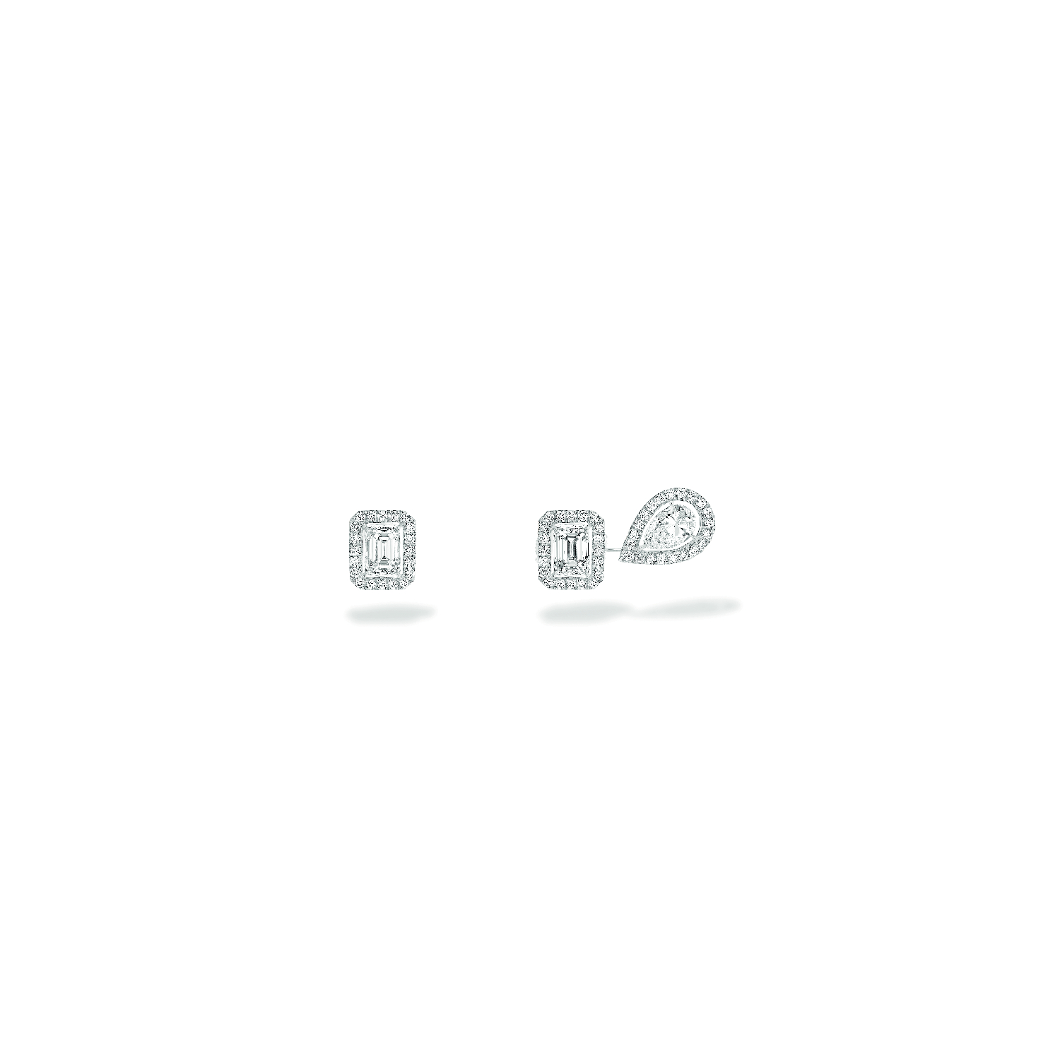 Boucles d'oreilles Messika My Twin 1+2 en or blanc et diamants 3x0.20ct