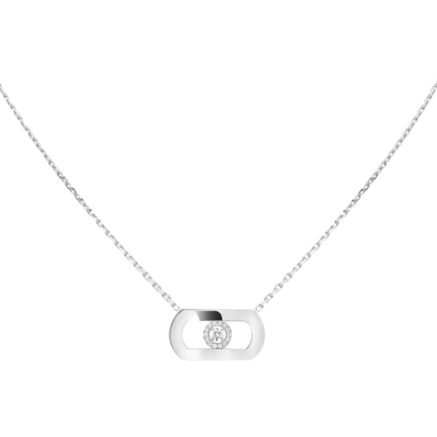 Collier Messika So Move en or blanc et diamants