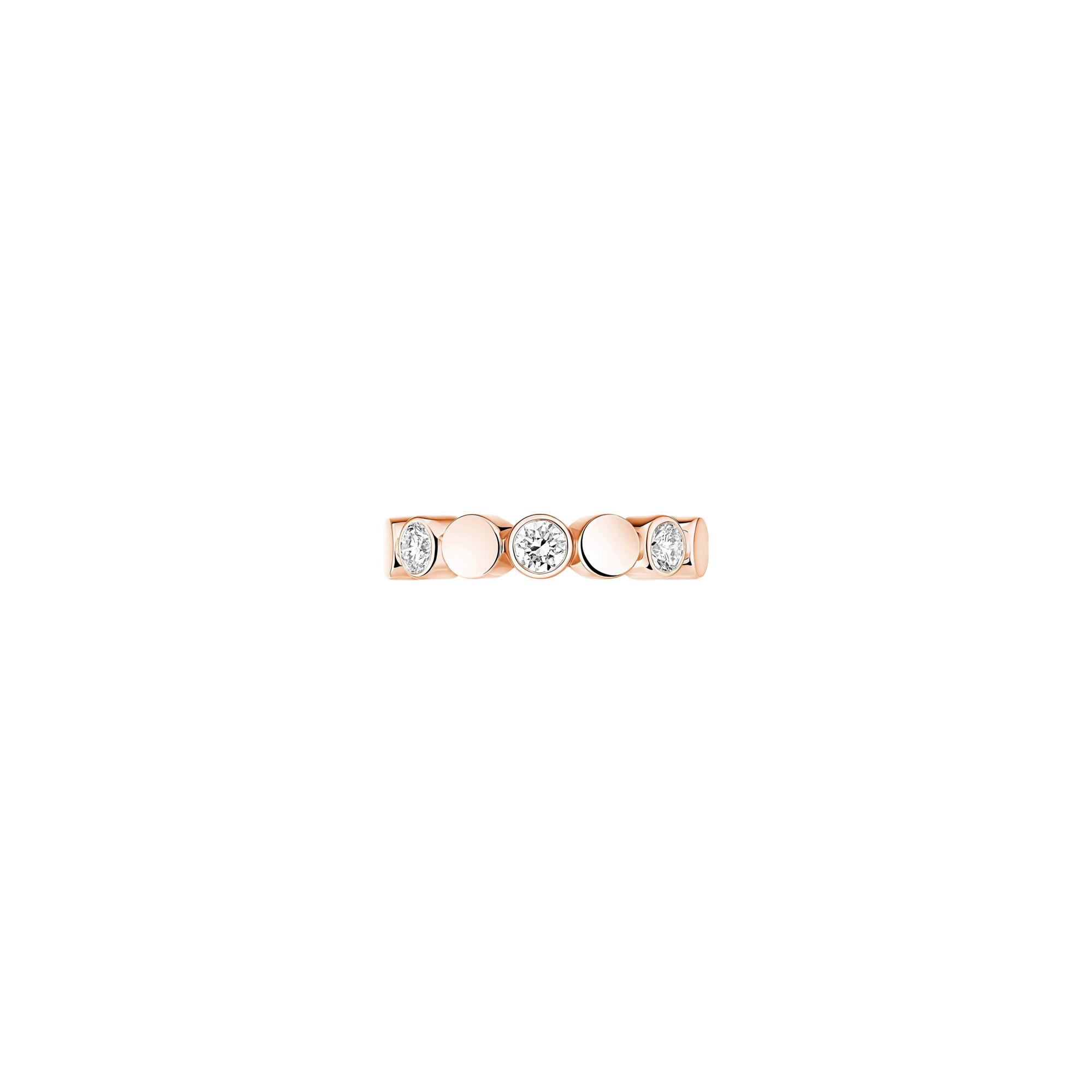 Mono boucle d'oreille clip milieu Messika D-Vibes en or rose et diamants