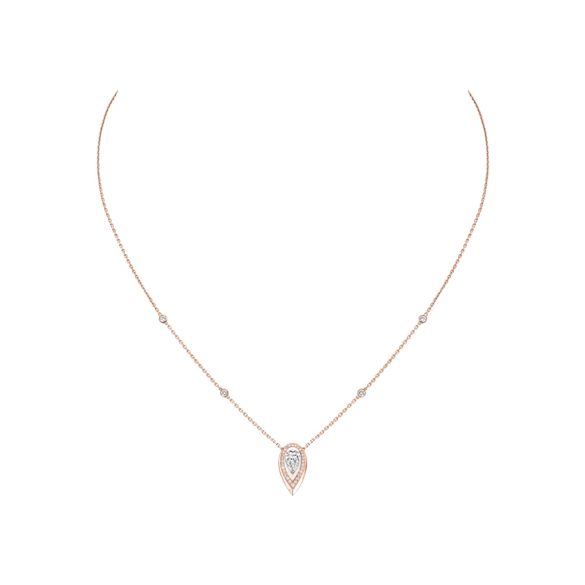 Collier Messika Fiery en or rose et diamants 0.25ct