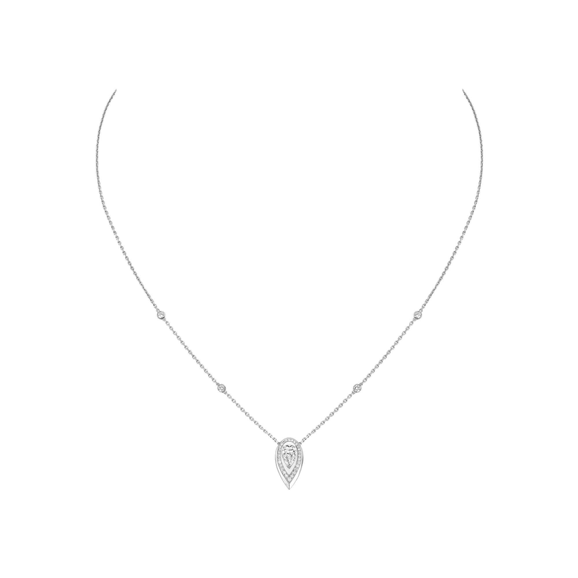Collier Messika Fiery en or blanc et diamants 0.25ct