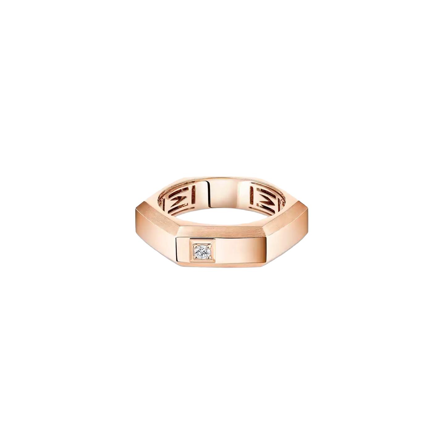 Bague Messika Moderniste MM en or rose et diamants