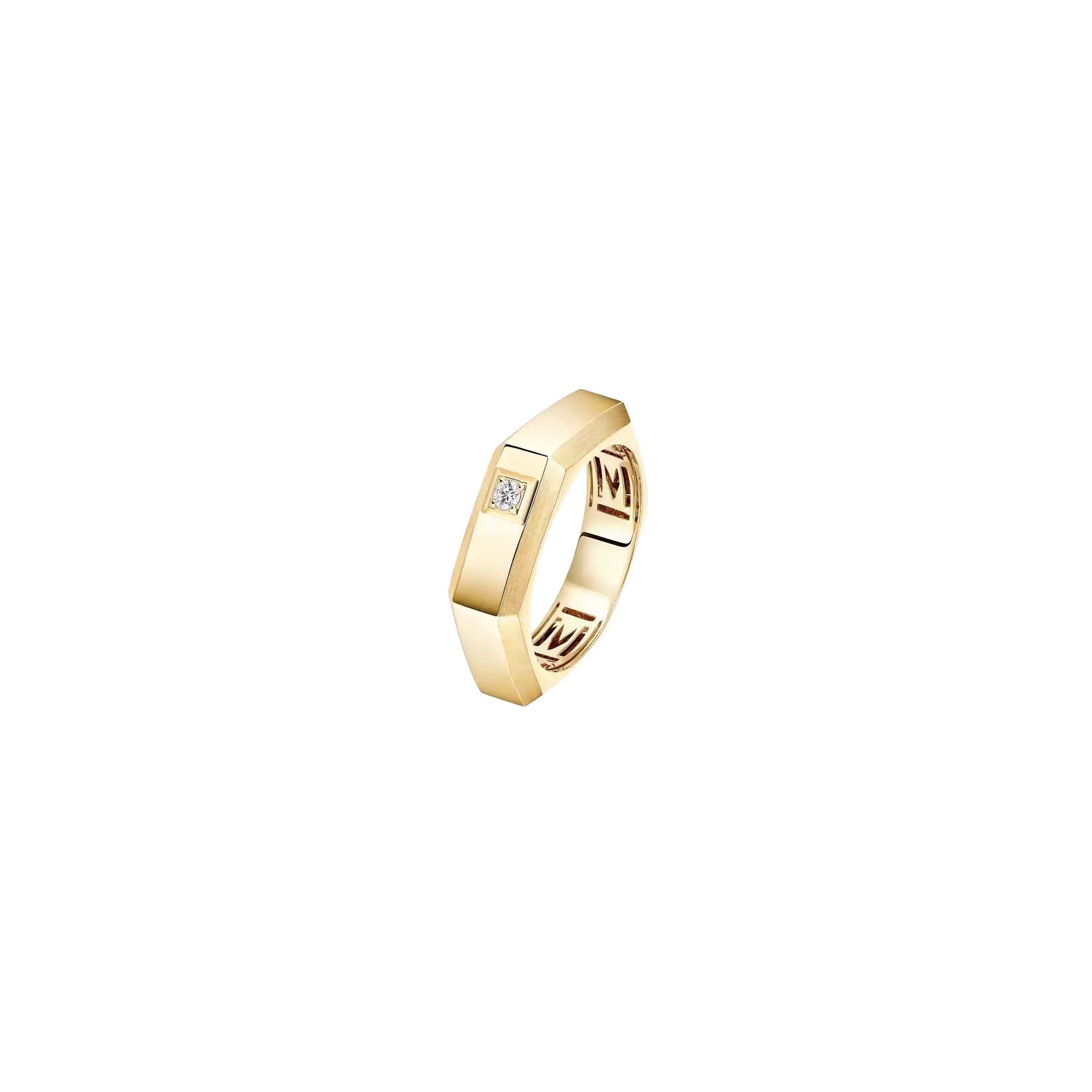 Bague Messika Moderniste MM en or jaune et diamants