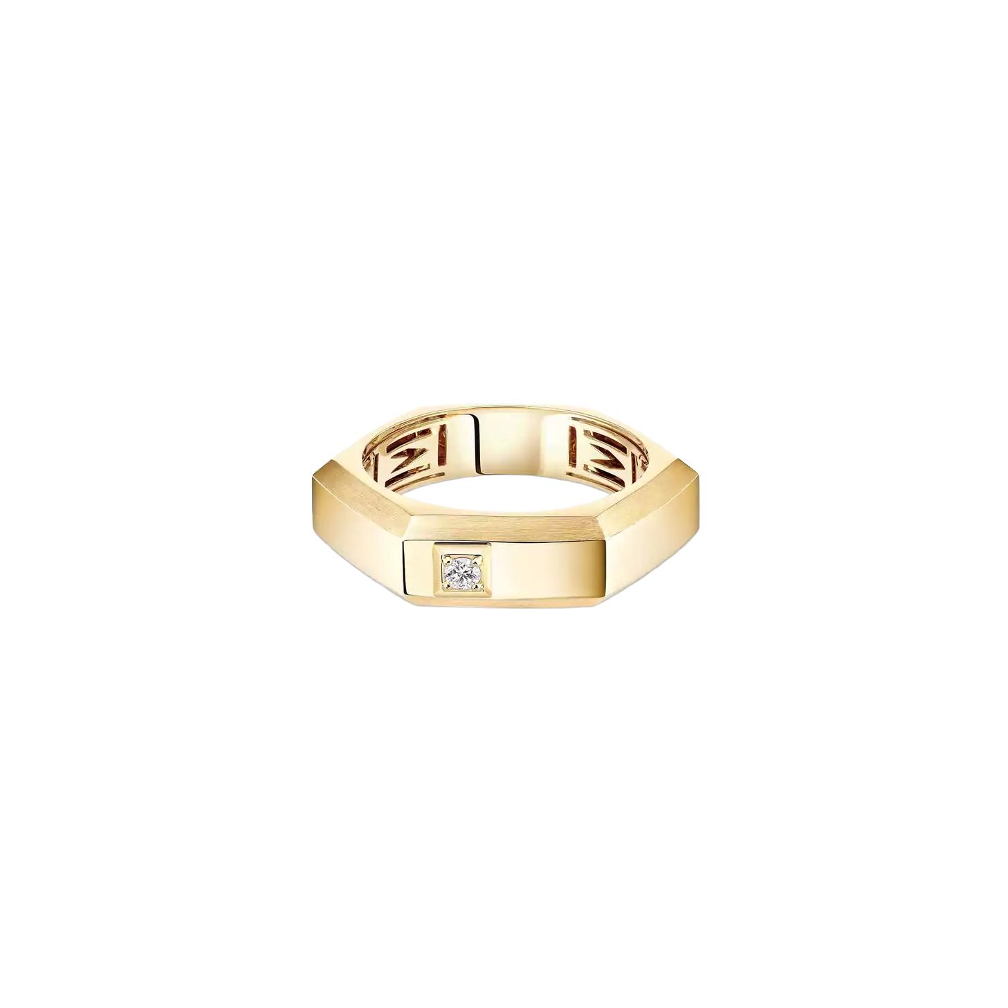 Bague Messika Moderniste MM en or jaune et diamants
