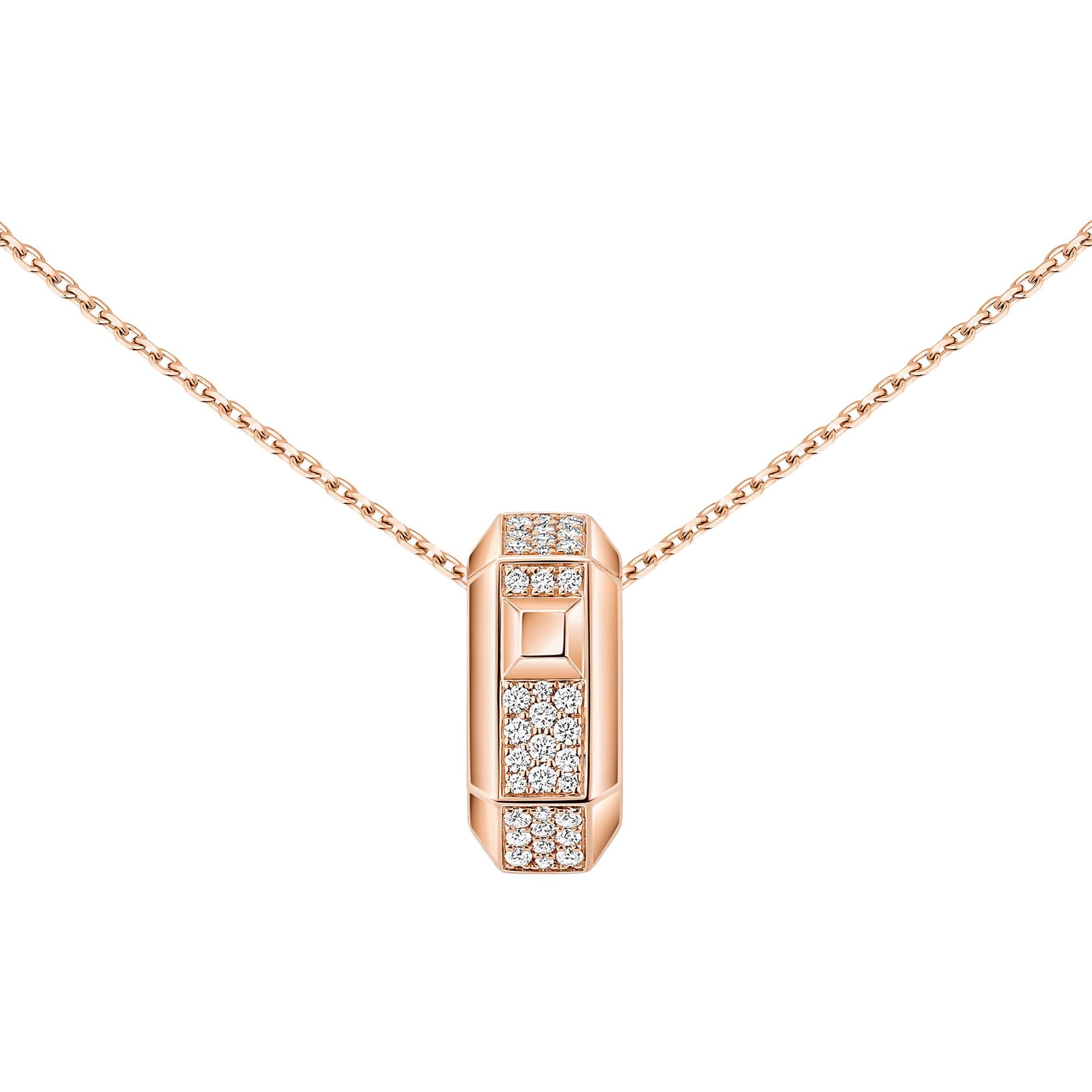 Collier pendentif Messika Moderniste pendentif en or rose et diamant