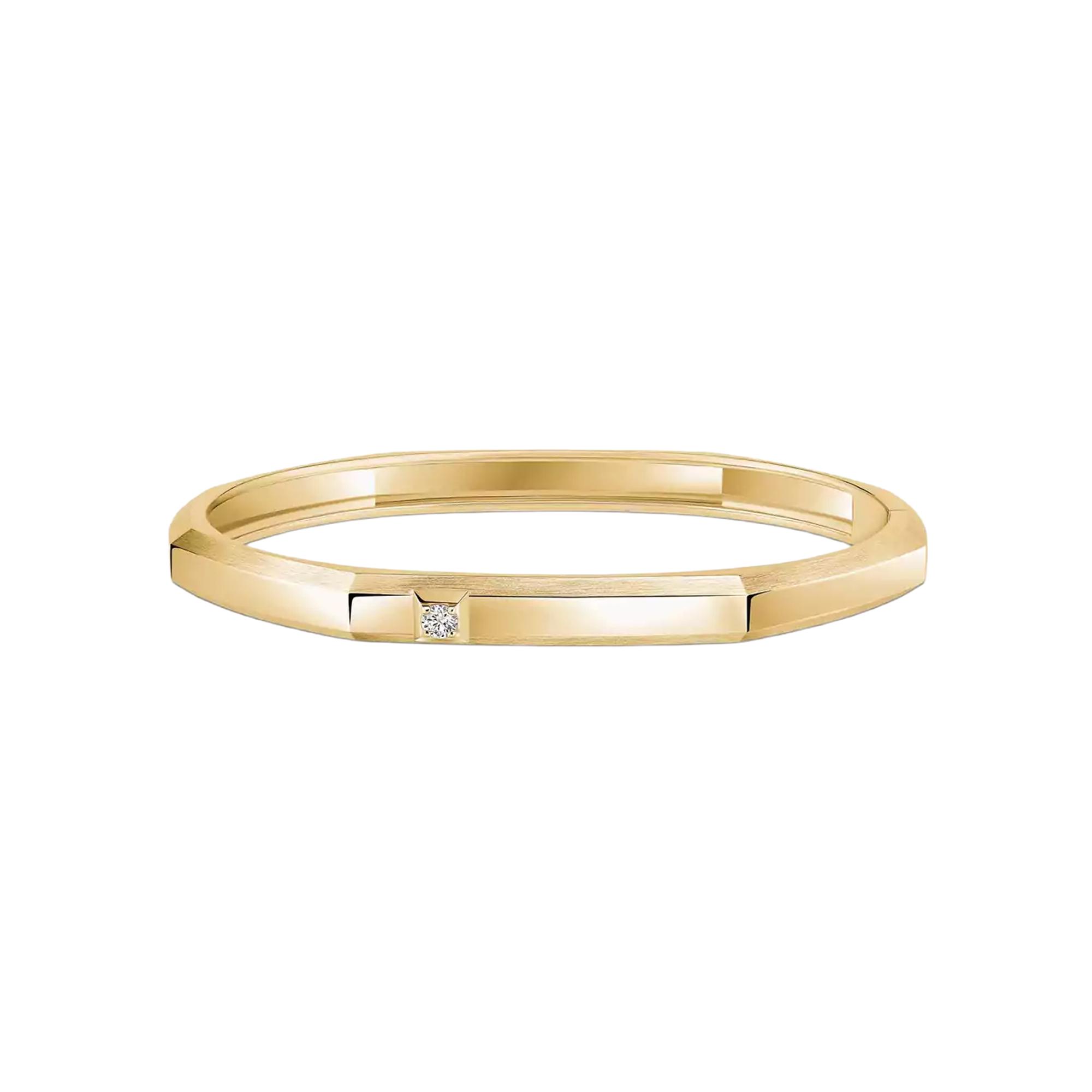 Bracelet Messika Moderniste en or jaune et diamant, moyen modèle