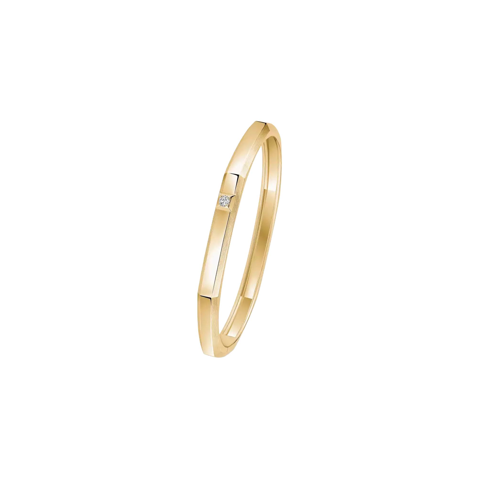 Bracelet Messika Moderniste en or jaune et diamant, moyen modèle