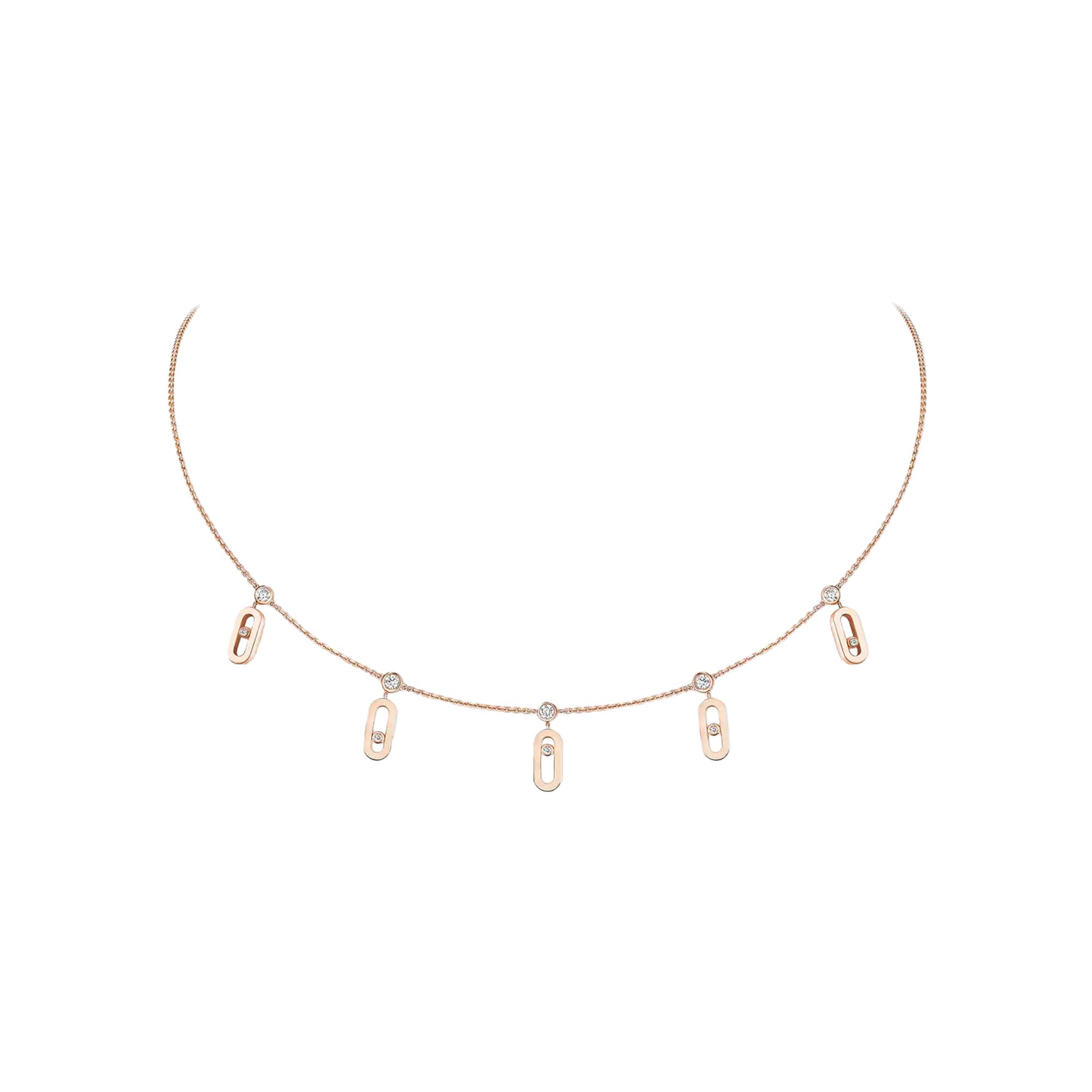 Collier choker Messika Move Uno en or rose et diamant
