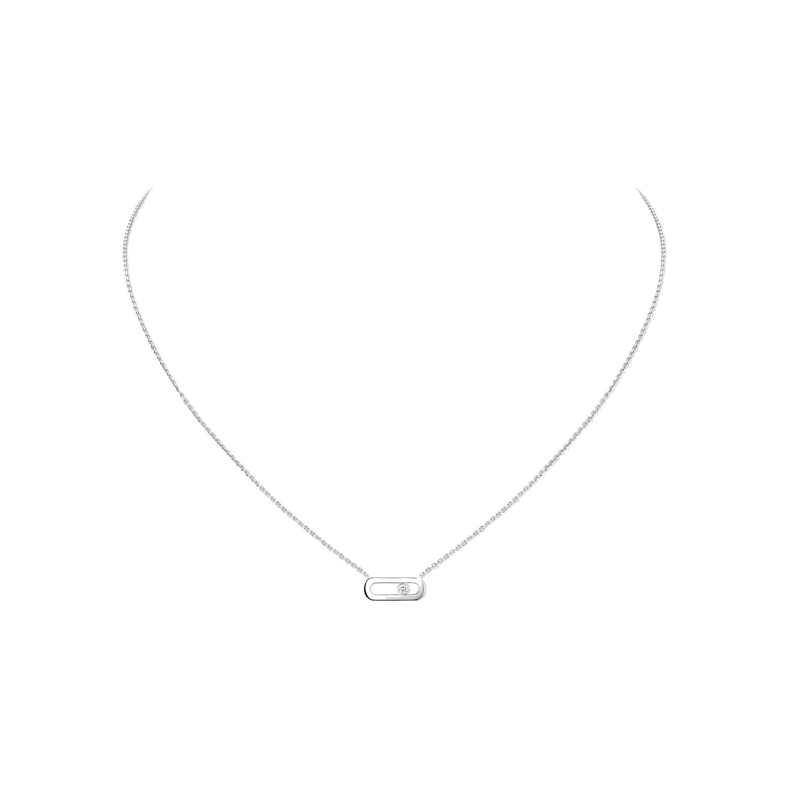 Collier Messika Move Uno en or blanc et diamants