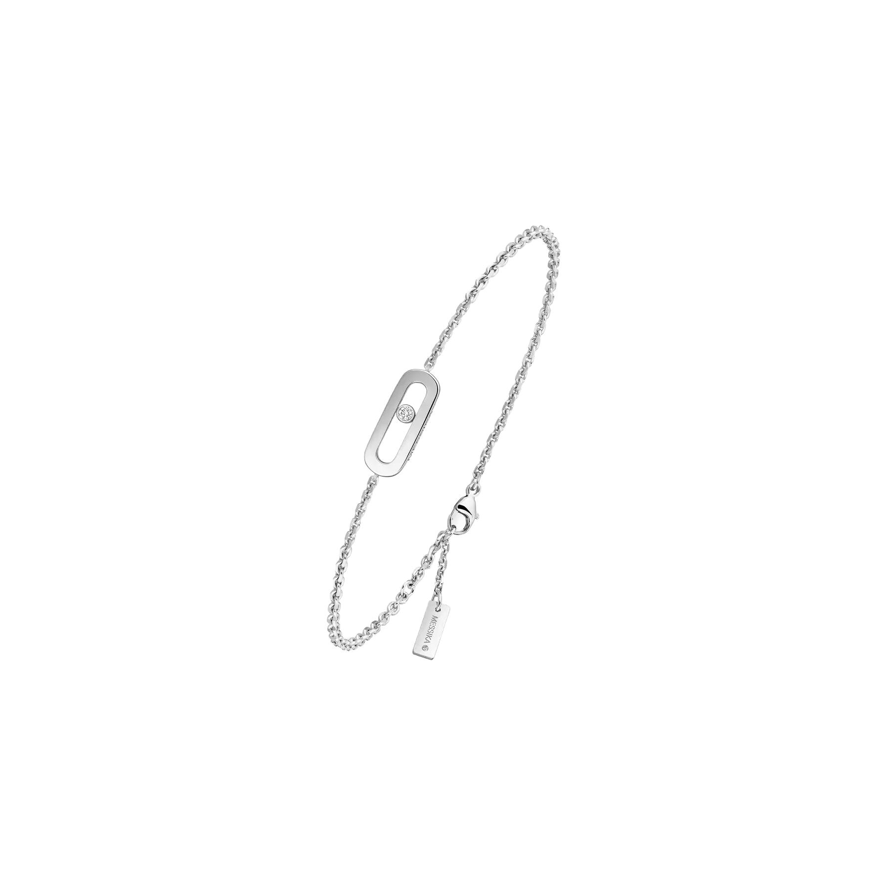 Bracelet Messika Move Uno en or blanc et diamants
