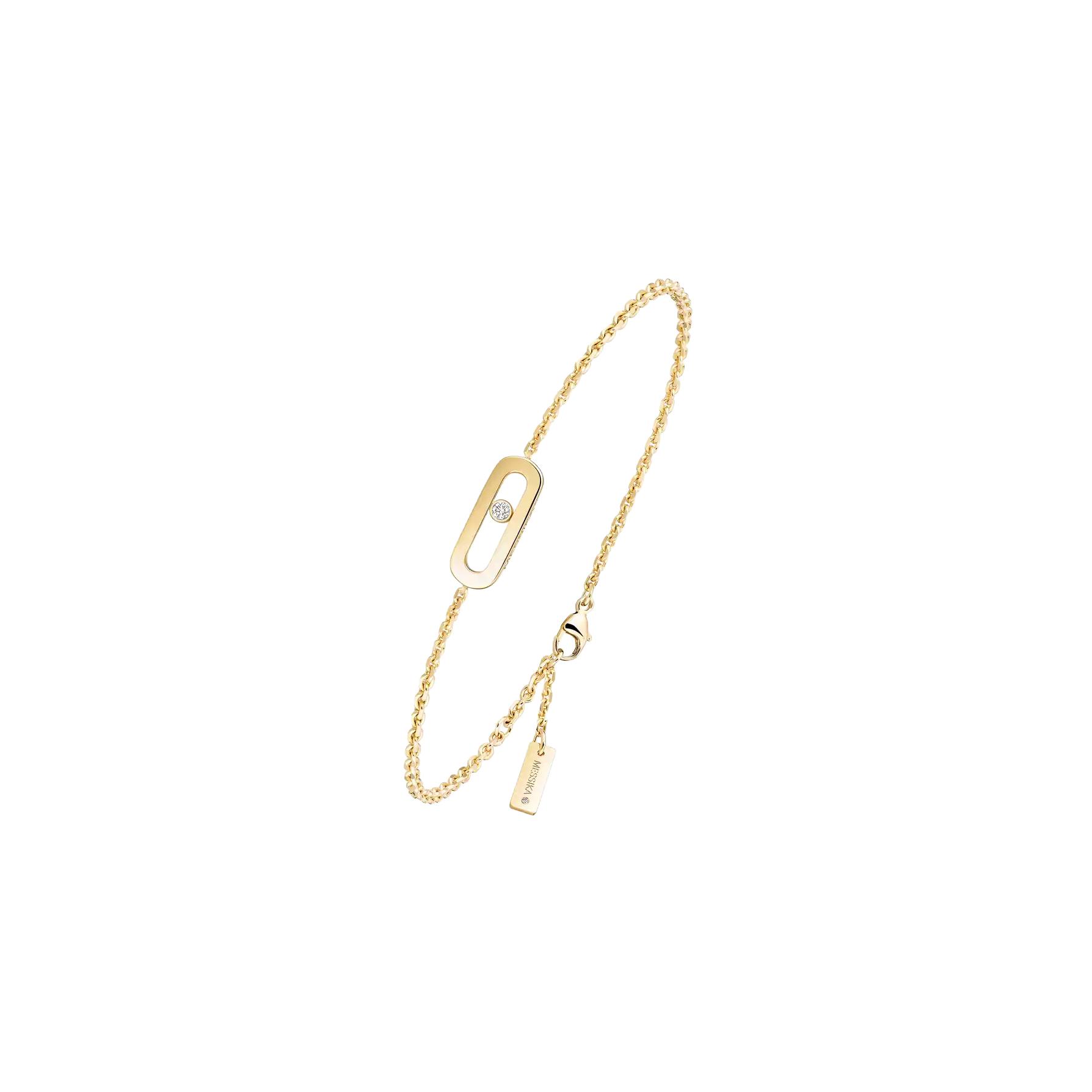 Bracelet Messika Move Uno en or jaune et diamants