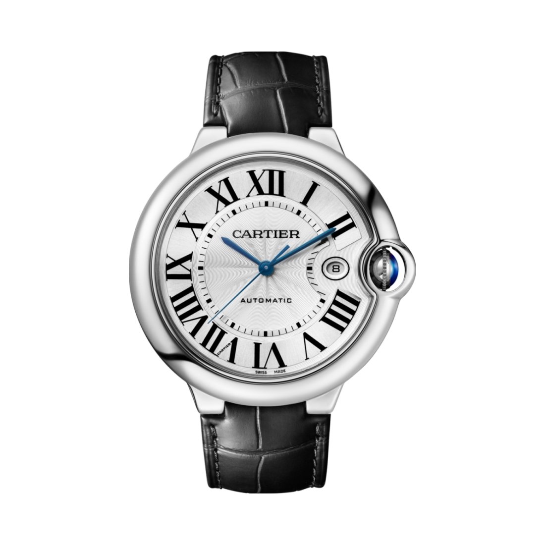 Montre Ballon Bleu de Cartier 42 mm, acier, cuir