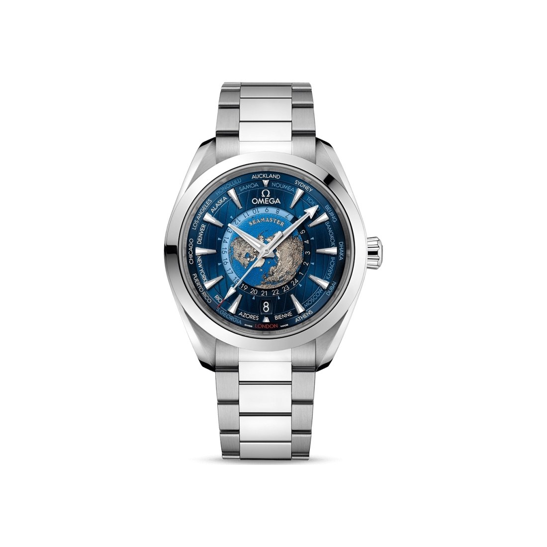 Montre OMEGA Seamaster Aqua Terra 150M Co-Axial Chronometer GMT Worldtimer 43mm