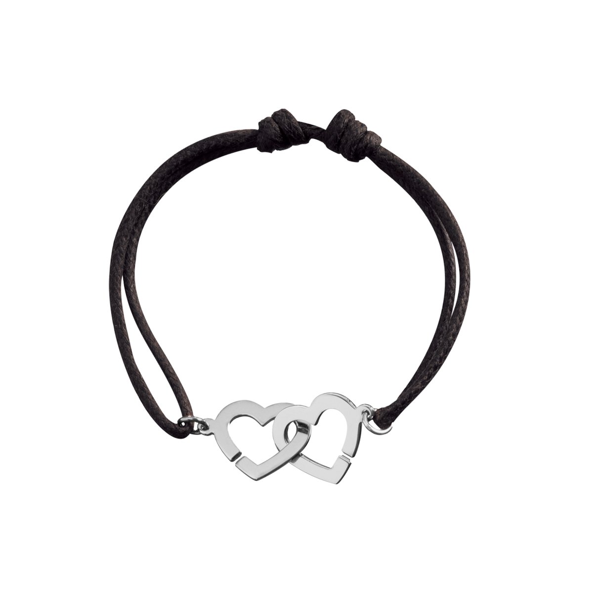 Achat Bracelet Sur Cordon Dinh Van Double Coeurs R13 En Or Blanc Agnes Pellegrin