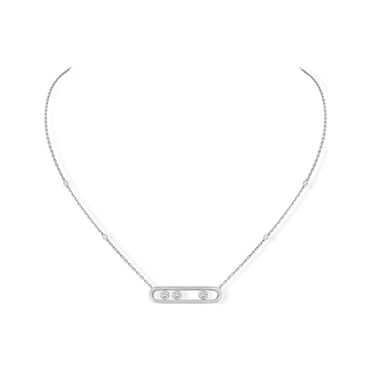 Collier Messika Move Classique en or blanc et diamants