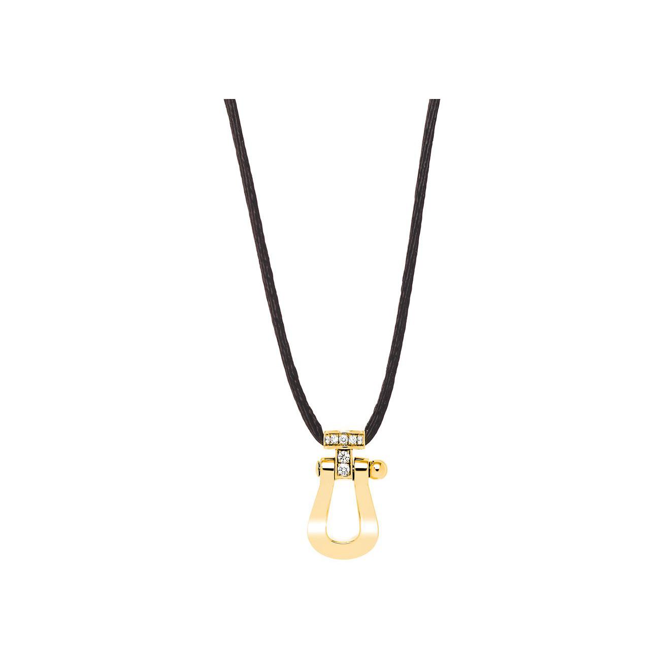 Pendentif FRED Force 10 Grand Modèle en or jaune et diamants