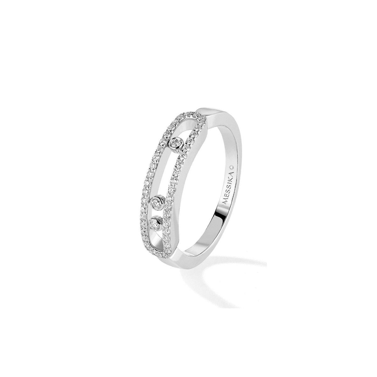 Bague Messika Baby Move pavée en or blanc et diamants