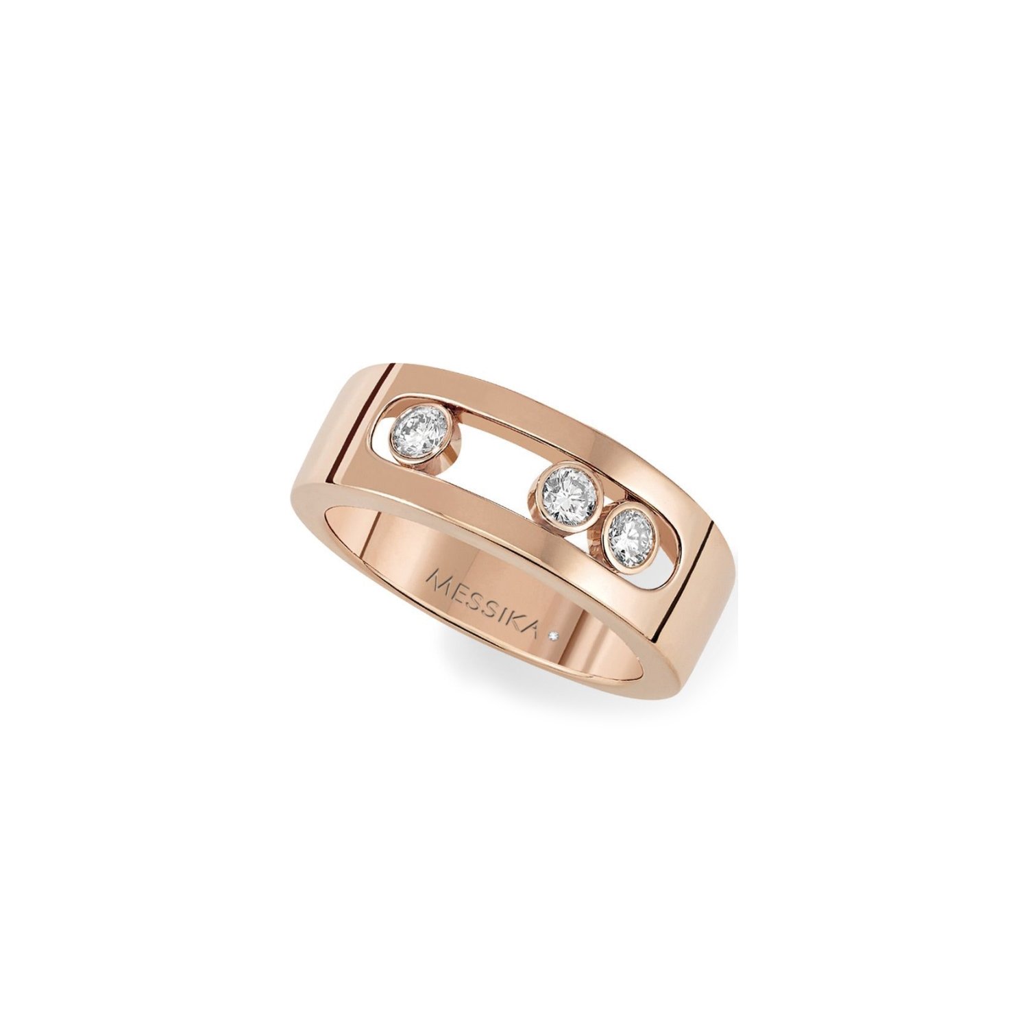 Bague Messika Move Joaillerie PM en or rose et diamants