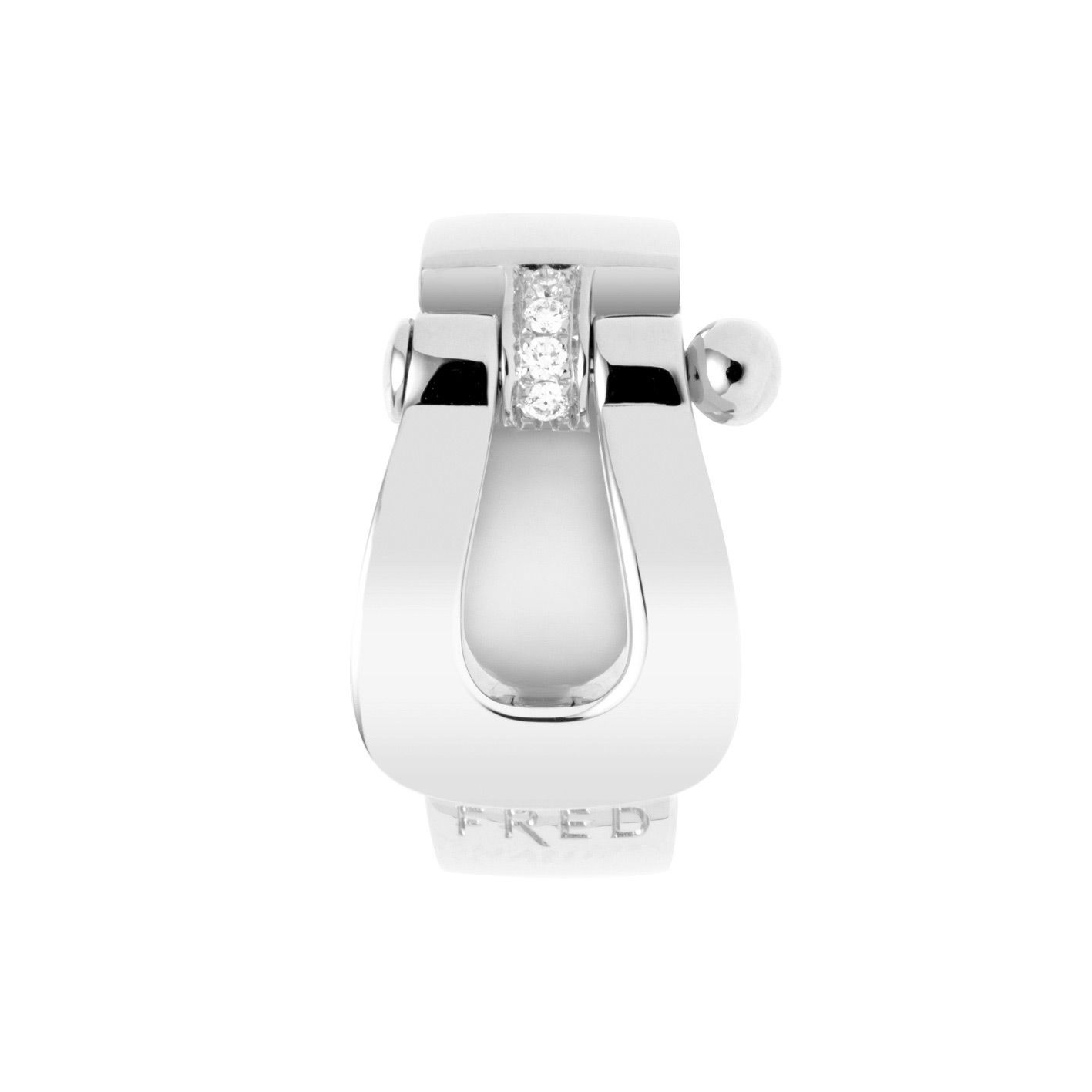 Bague FRED Force 10 GM en or blanc et diamants