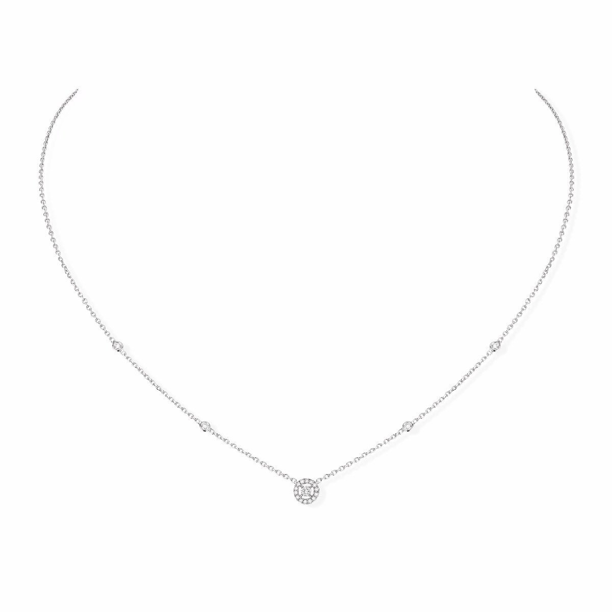 Collier Messika Joy XS en or blanc et diamants