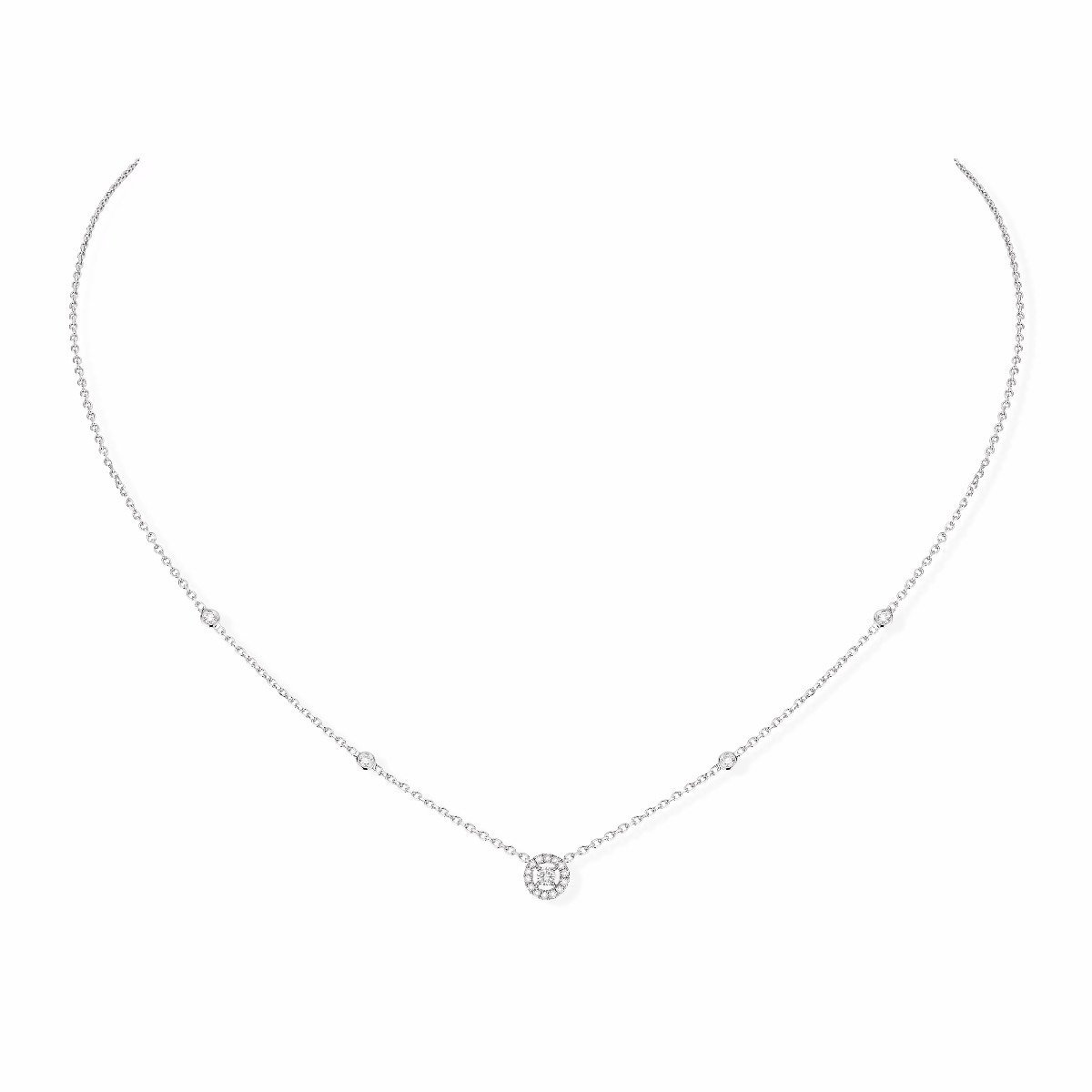 Collier Messika Joy XS en or blanc et diamants