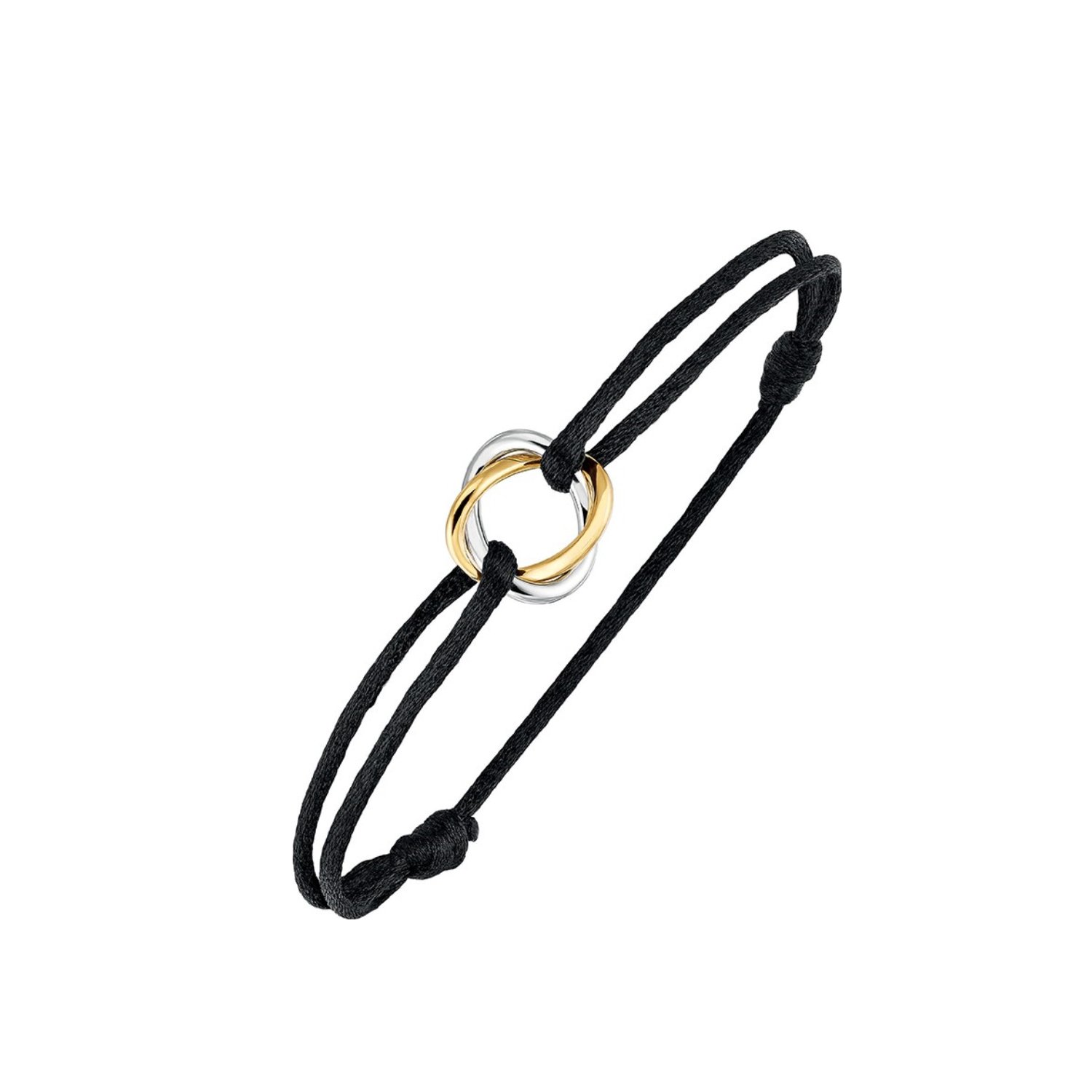 Bracelet Poiray Tresse en or jaune et or blanc