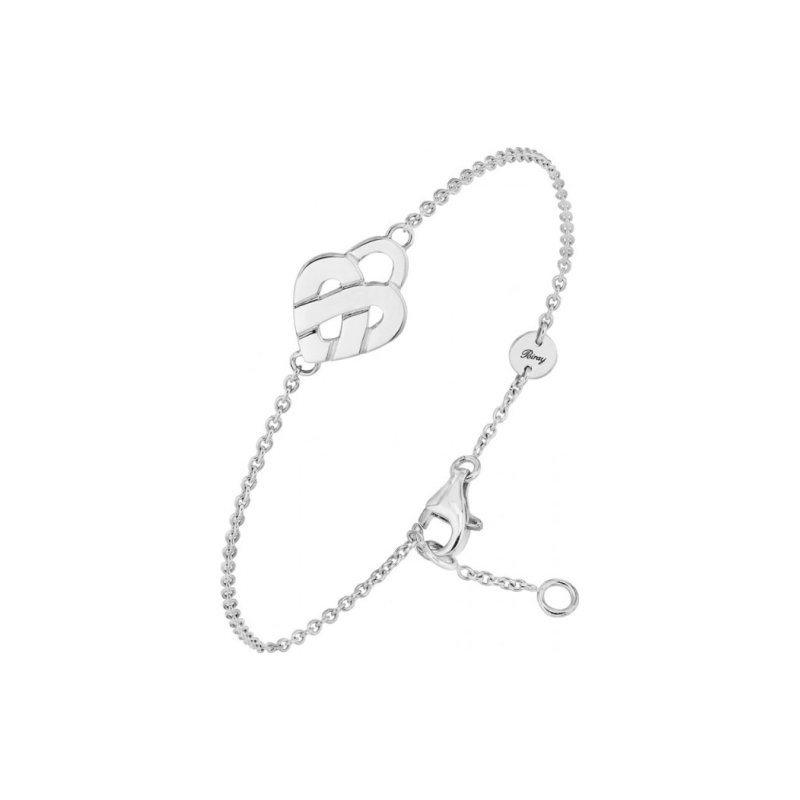 Bracelet Poiray Mini Coeur Entralacé en or blanc