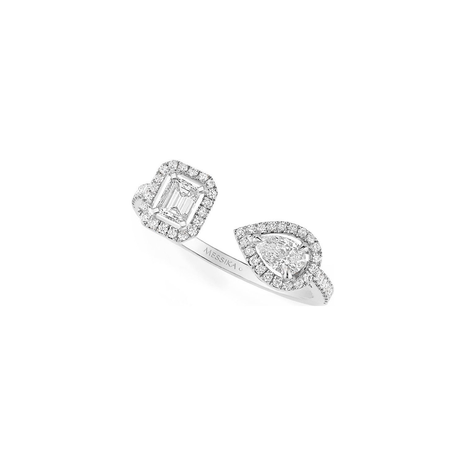 Bague Messika My Twin Toi & Moi en or blanc et diamants 2x0.15ct