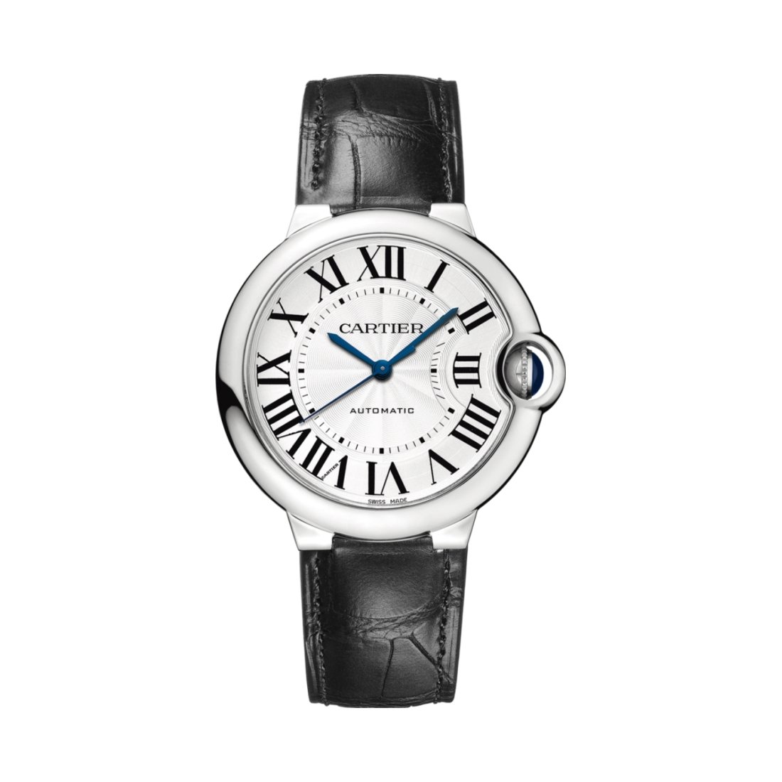 Montre Ballon Bleu de Cartier 36 mm, acier, cuir