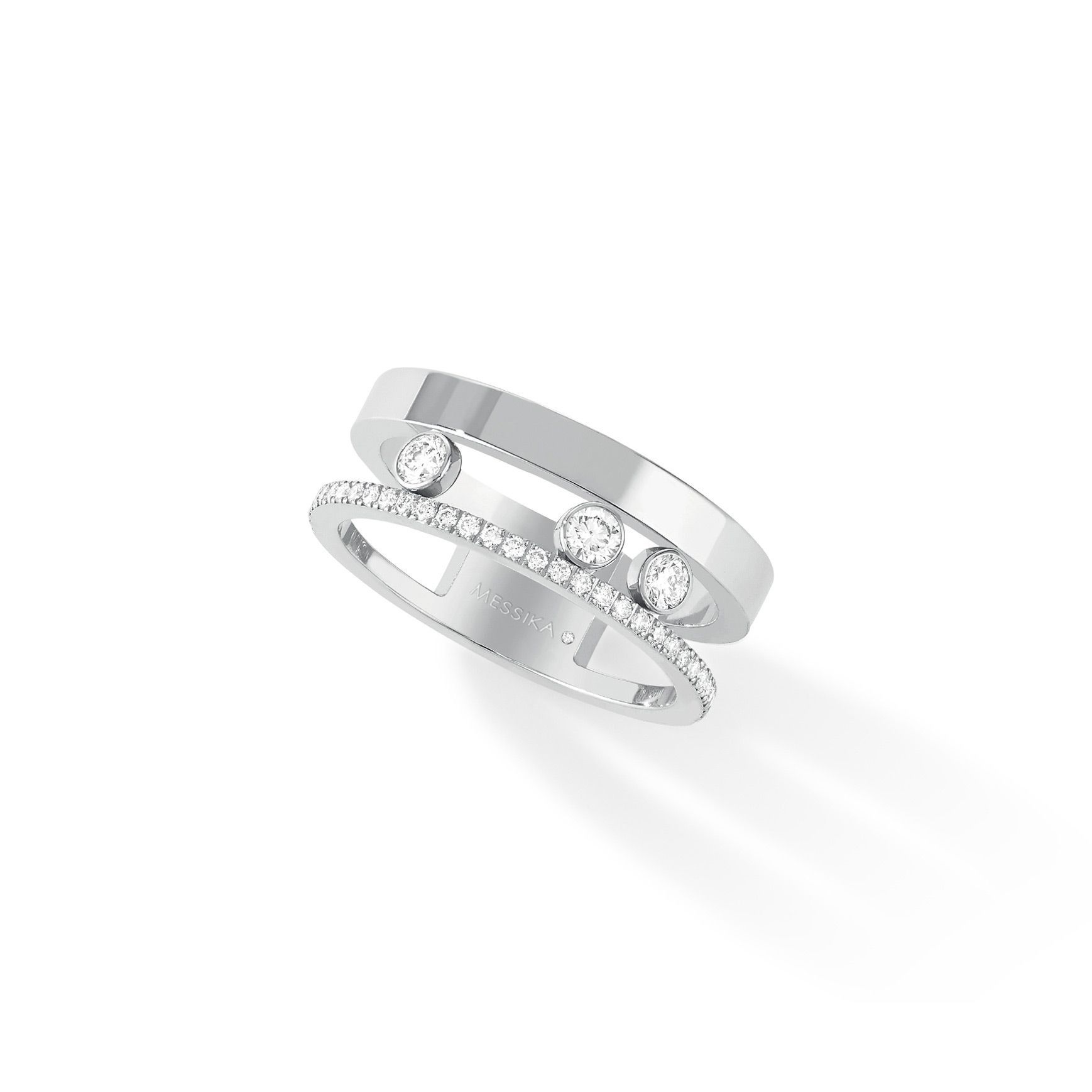 Bague Messika Move Romane en or blanc et diamants