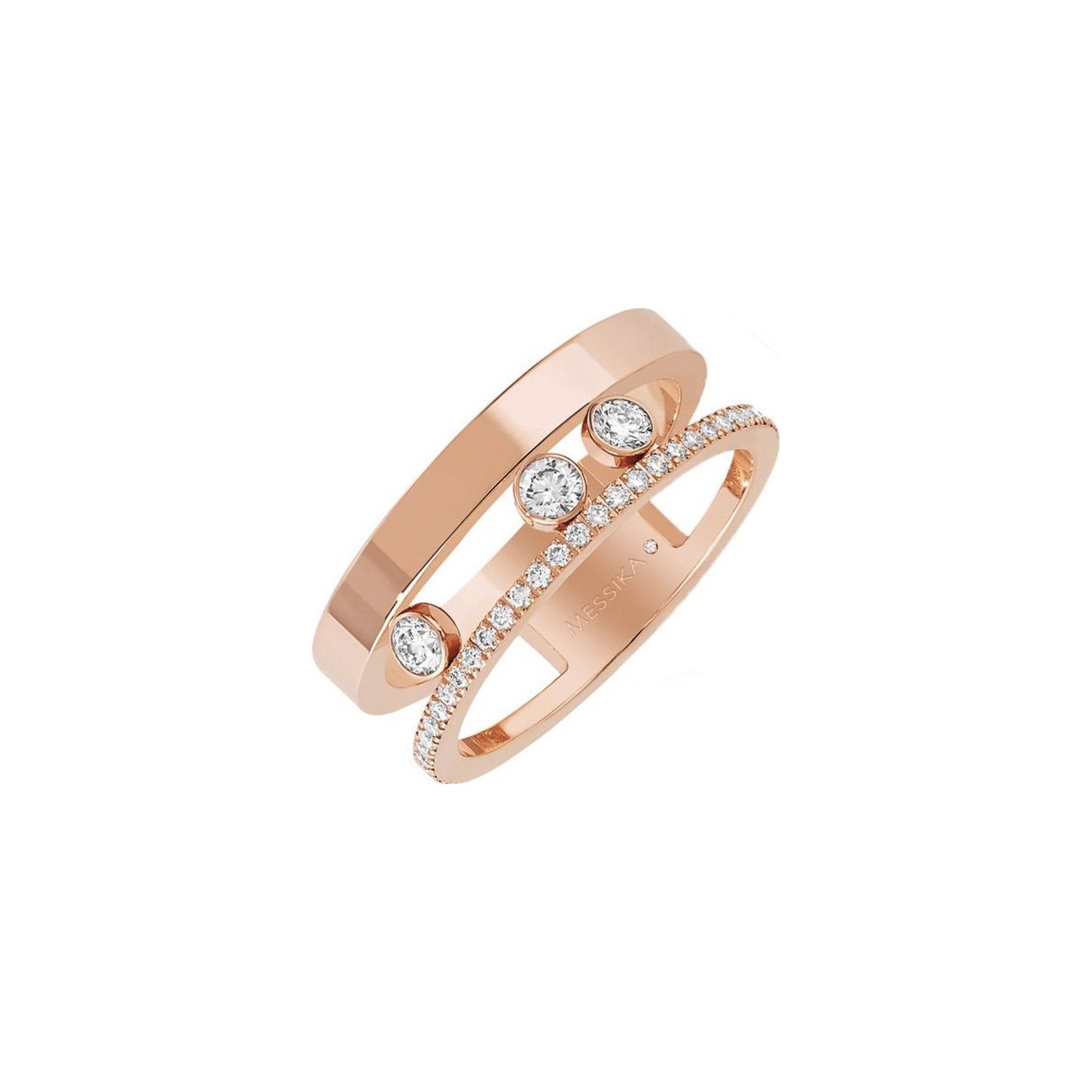Bague Messika Move Romane en or rose et diamants
