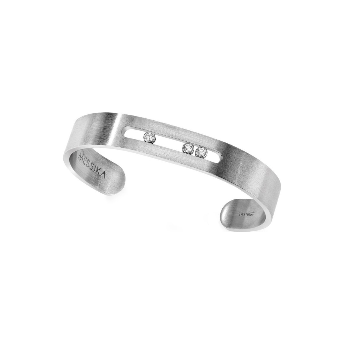 Bracelet Messika Move Titanium en titane et diamants