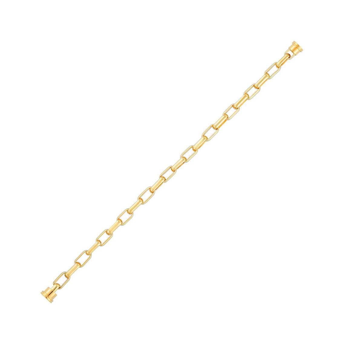 Câble FRED interchangeable Grand Modèle Maillon en or jaune, embouts or jaune
