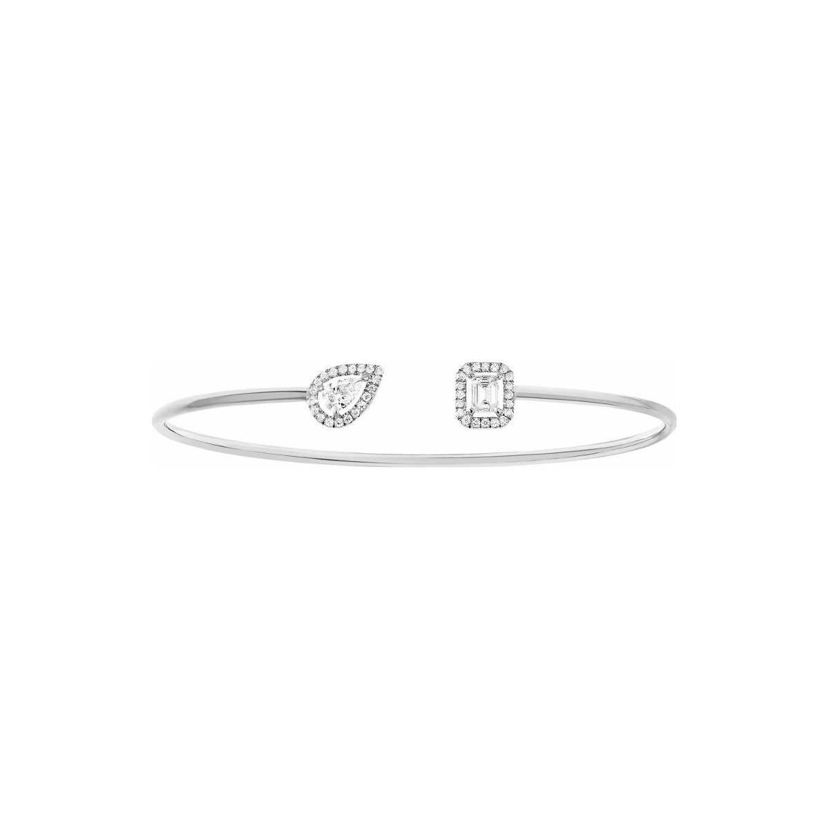 Bracelet Messika My Twin Toi & Moi en or blanc et diamants 2x0.15ct